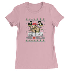 Home Malone Ugly Christmas  Womens T-shirt Light Pink