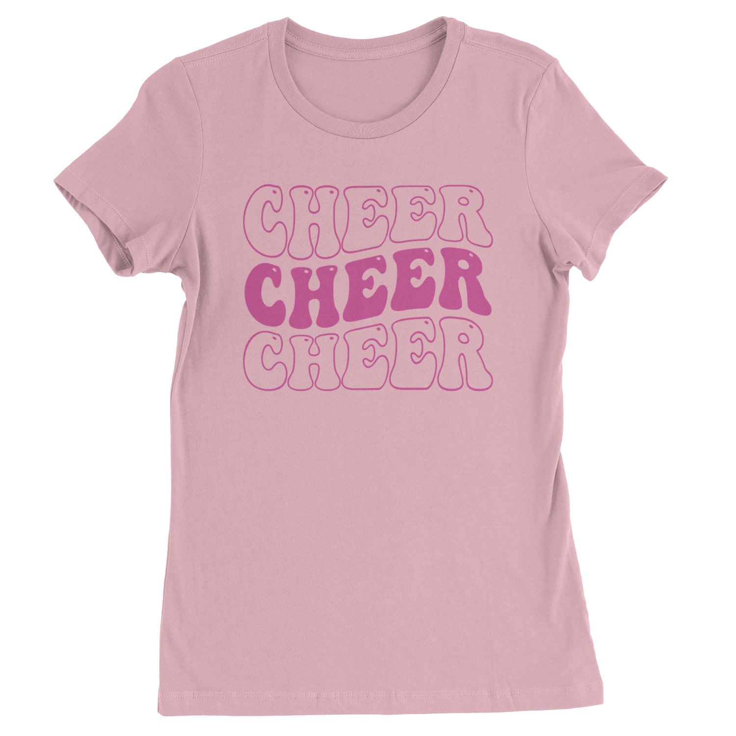 Cheer Cheer Cheer Womens T-shirt Light Pink