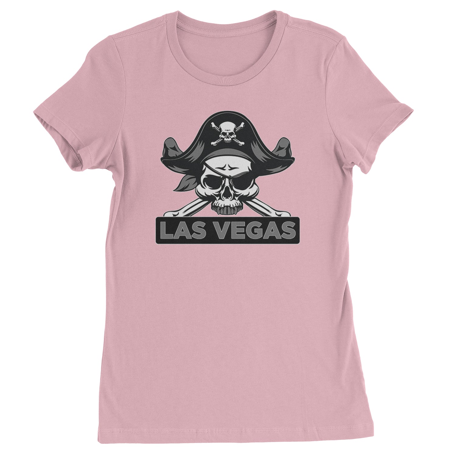 Raider Skull Straight Outta Las Vegas Womens T-shirt Light Pink