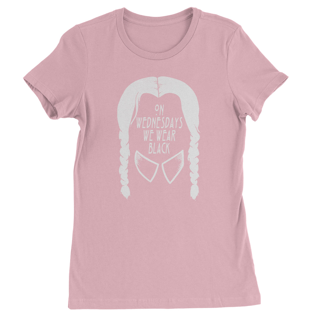 On Wednesdays, We Wear Black Womens T-shirt Light Pink