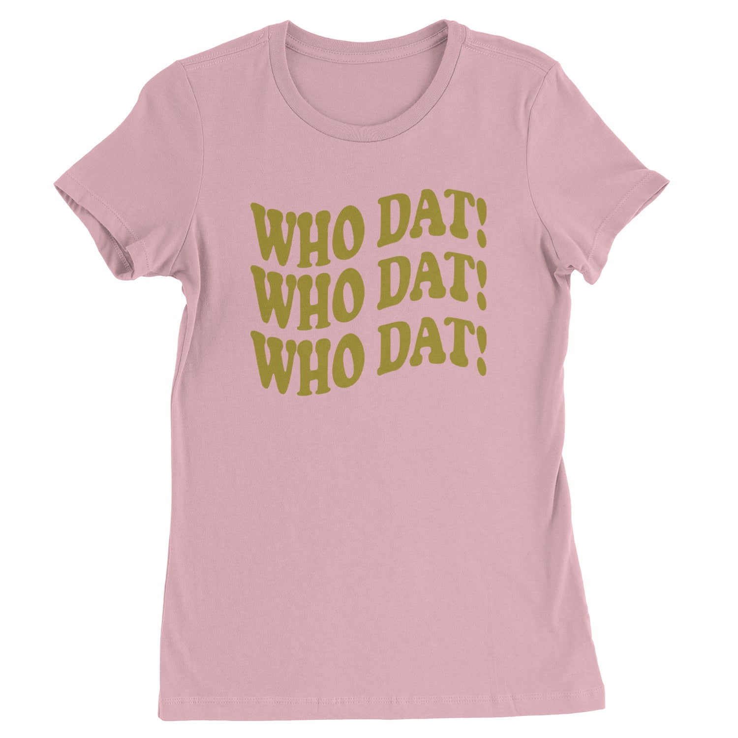 Who Dat Wavy Design Who Dat Nation Womens T-shirt Light Pink