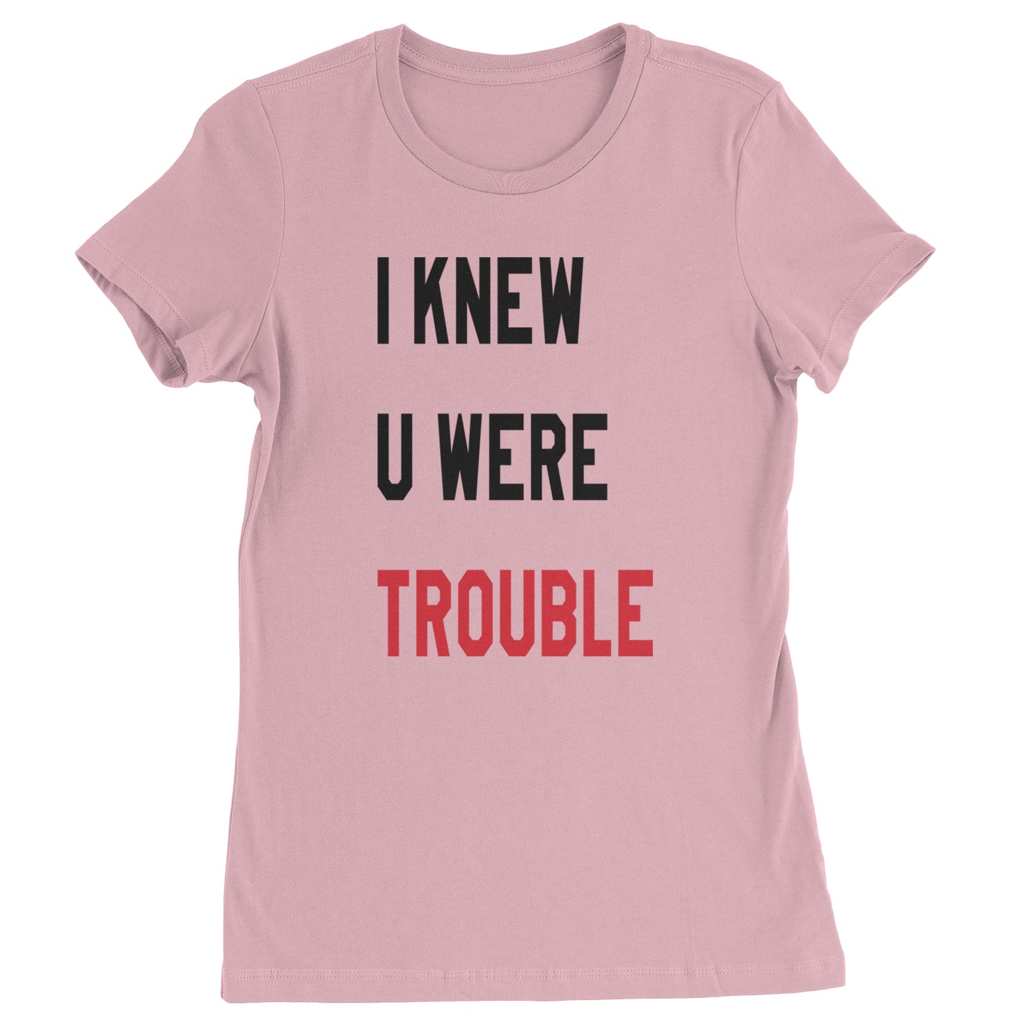 I Knew You Were Trouble New TTPD Era Womens T-shirt Light Pink