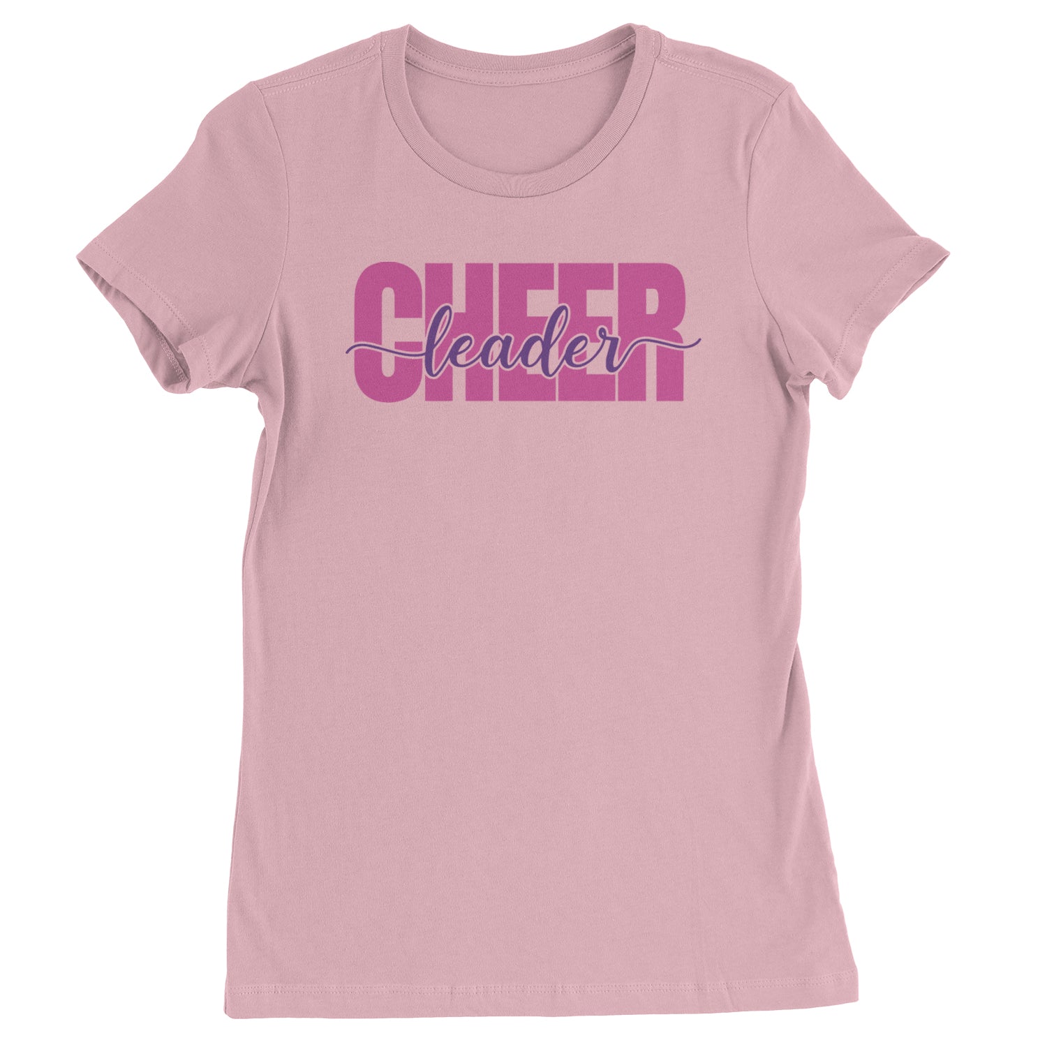 Cheerleader with Scripted Flair Womens T-shirt Light Pink