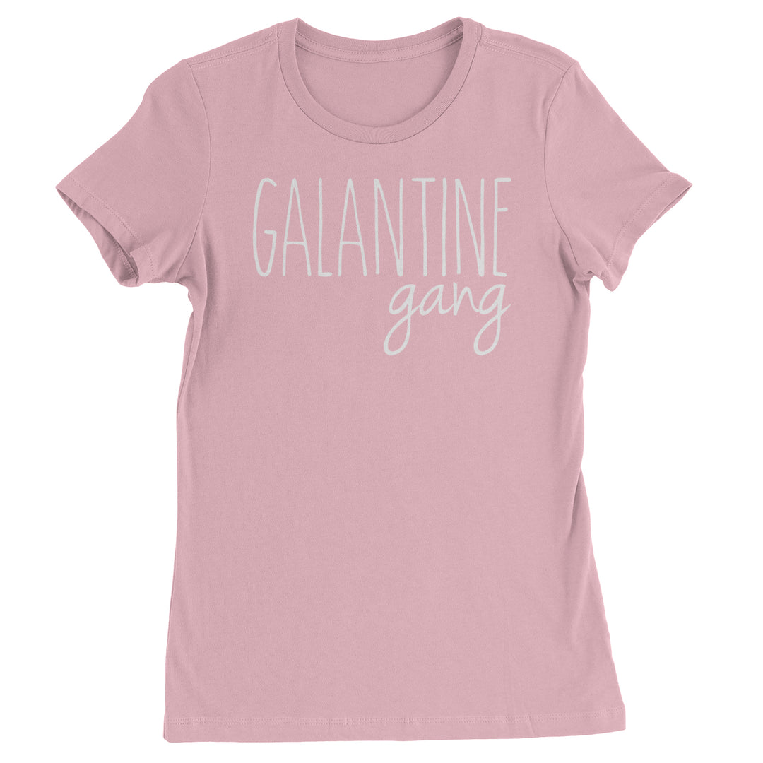 Galentine Gang Valentine's Shirt graphic on Women's Heavyweight Cotton T-Shirt in Light Pink