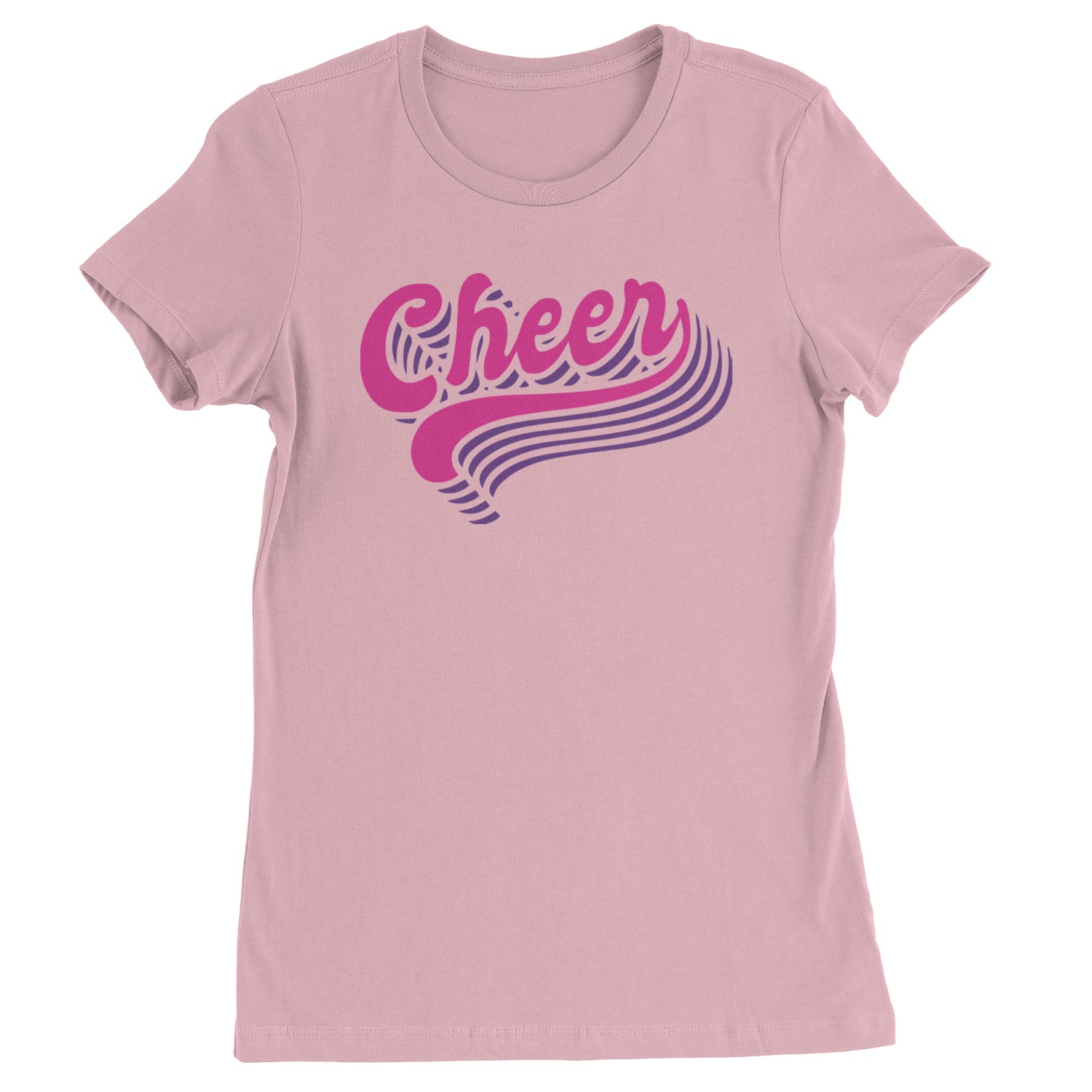 Cheer Pride Womens T-shirt Light Pink