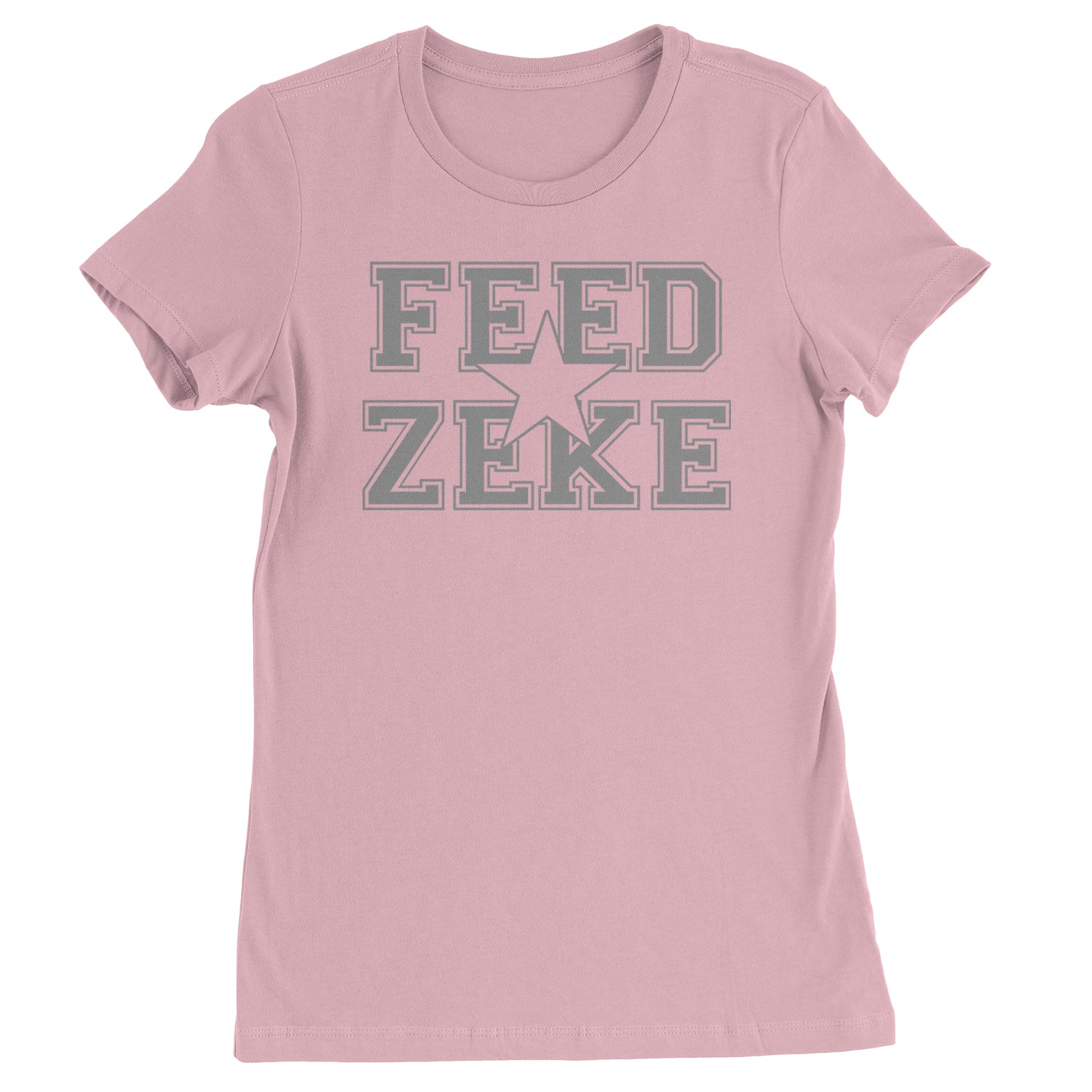 Feed Zeke Football  Womens T-shirt Light Pink