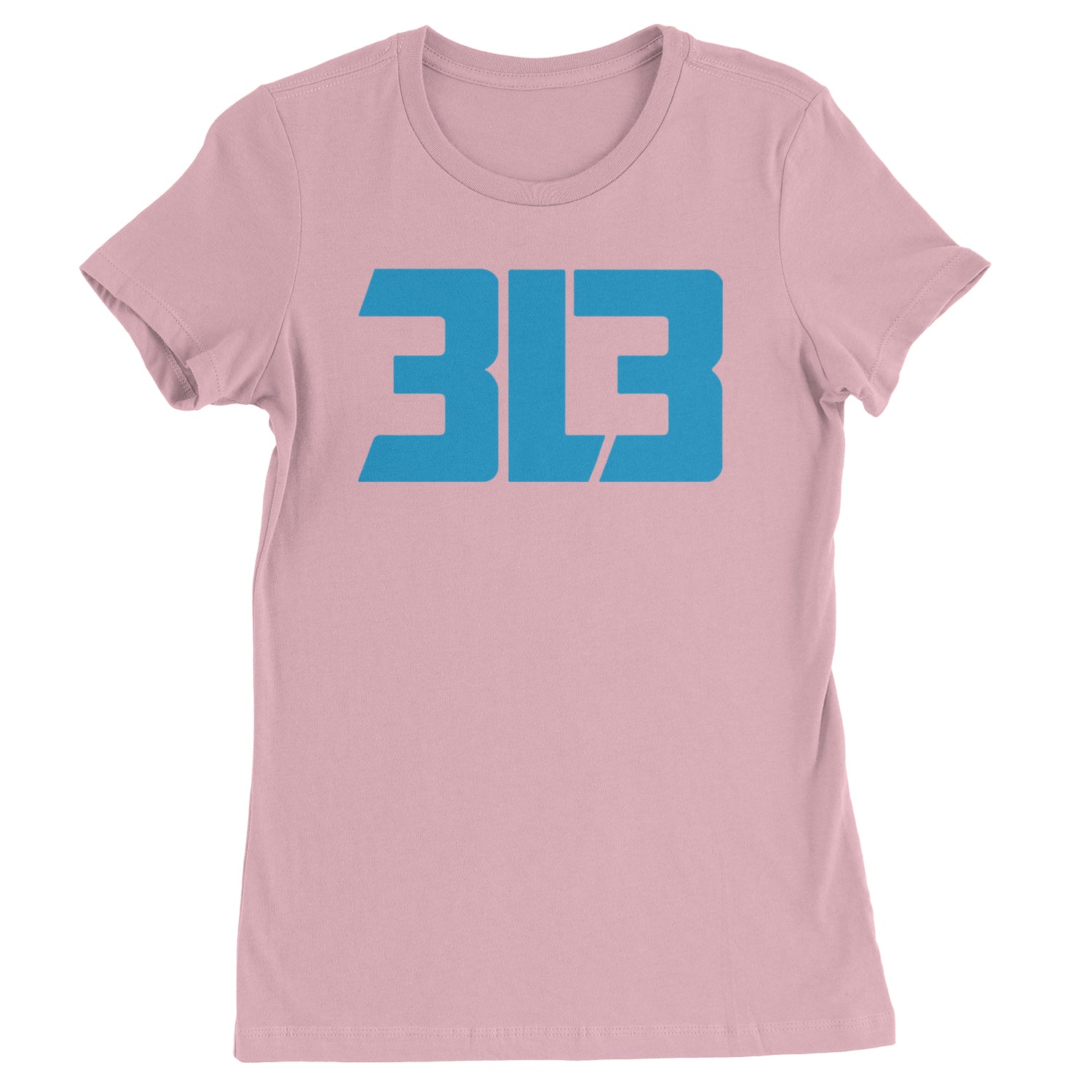 3L3 From The 313 Detroit Football Womens T-shirt Light Pink