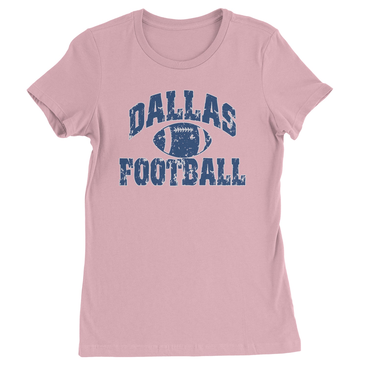 Dallas Distressed Football Womens T-shirt Light Pink