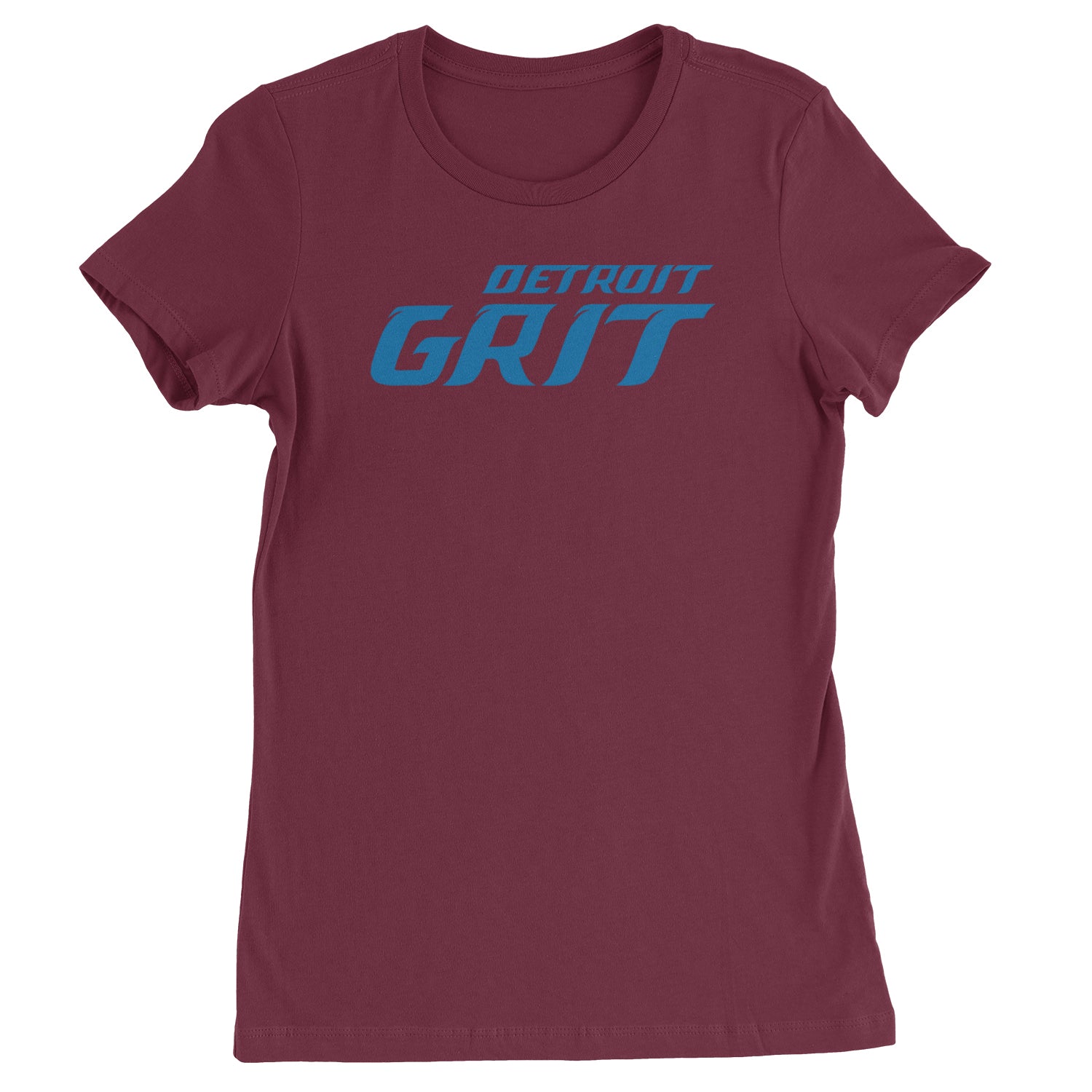 Grit Detroit Football Hard Knocks Womens T-shirt Maroon