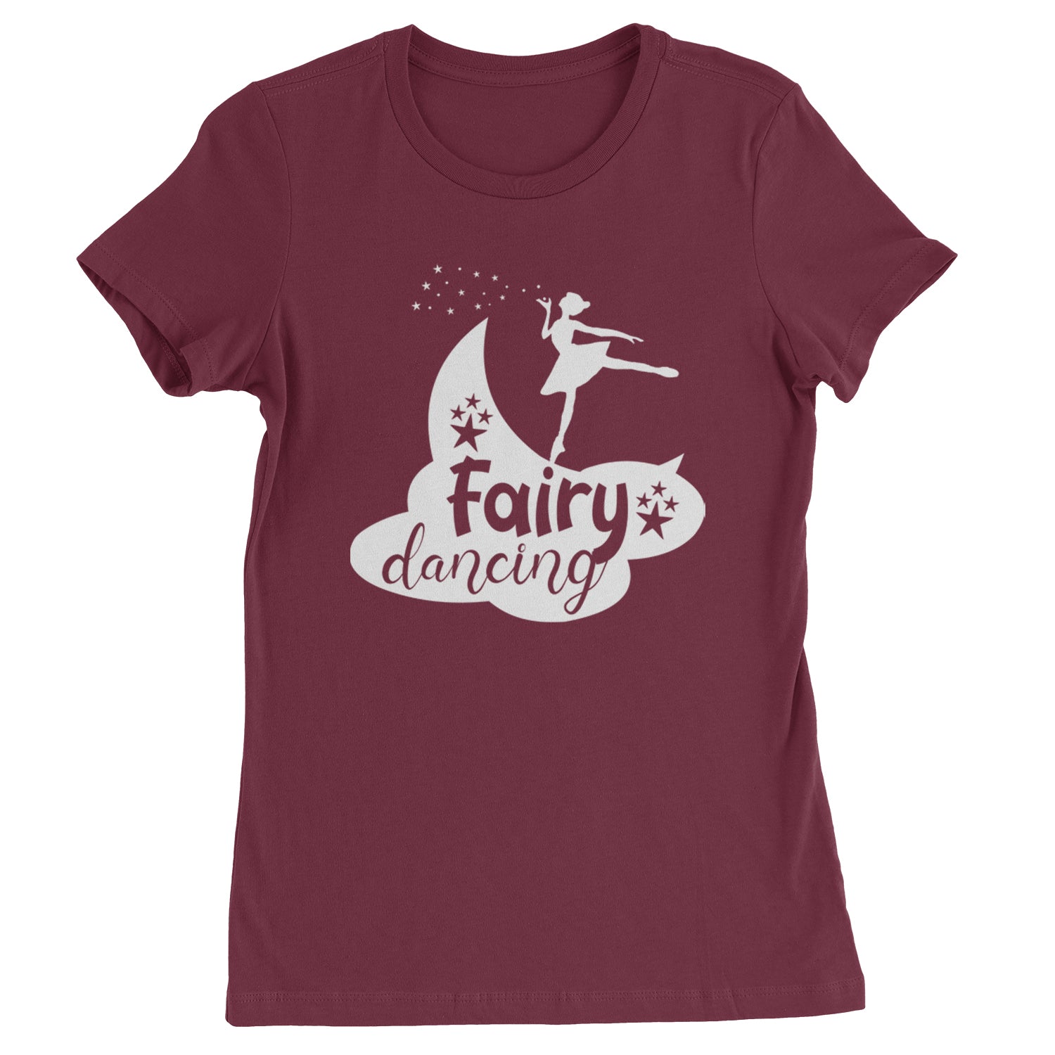 Fairy Dancing Womens T-shirt Maroon