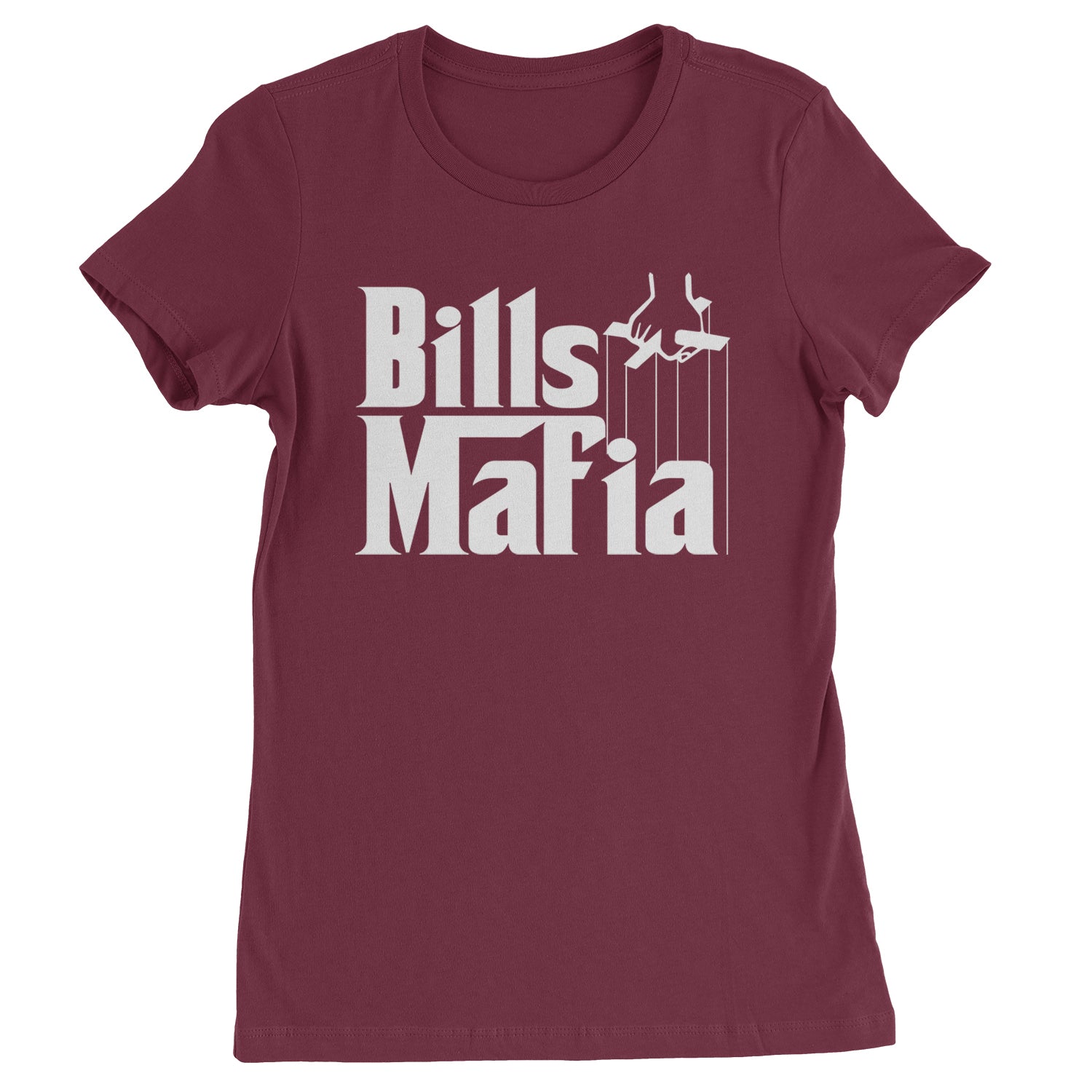 Mafia Bills Mafia Godfather Womens T-shirt Maroon