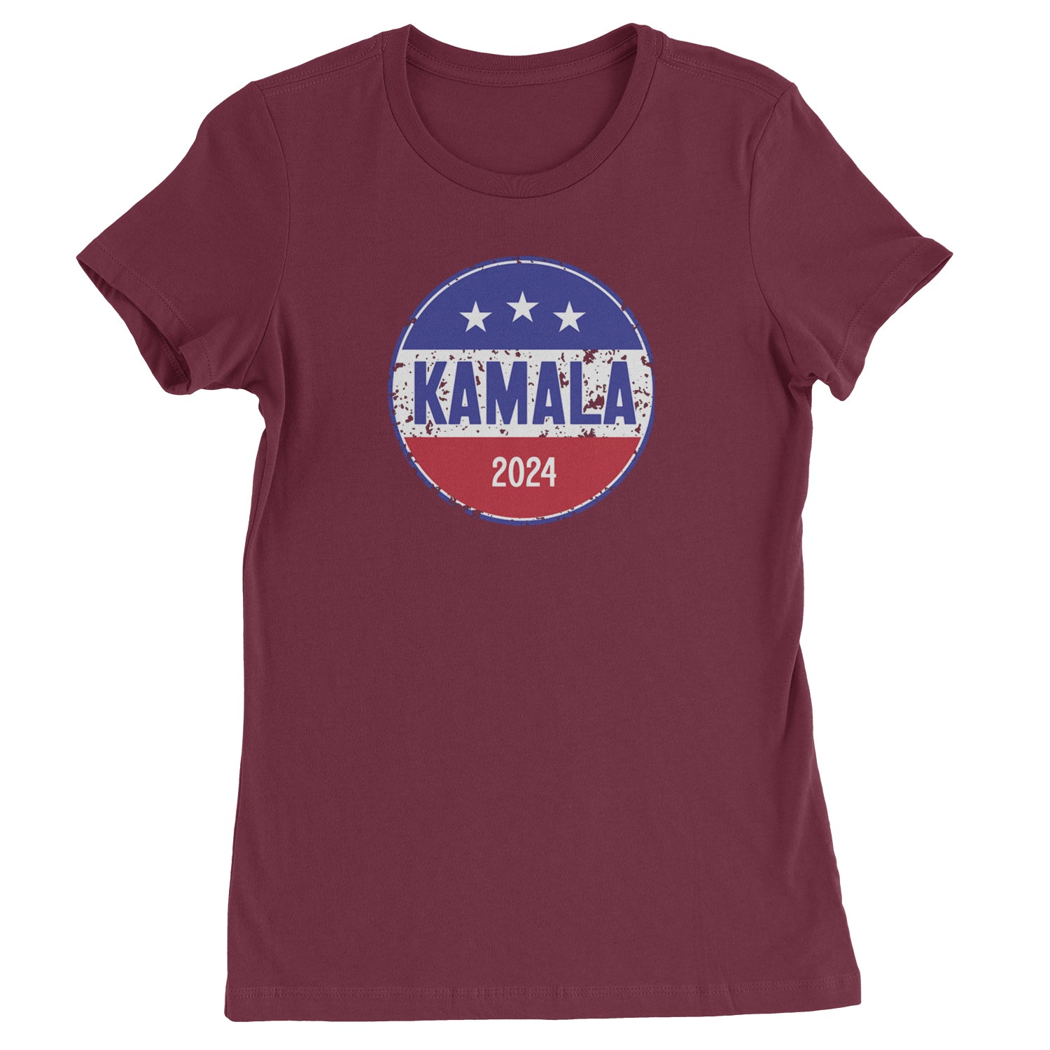 Kamala Badge 2024 - Kamala Harris For President 2024 Womens T-shirt Maroon