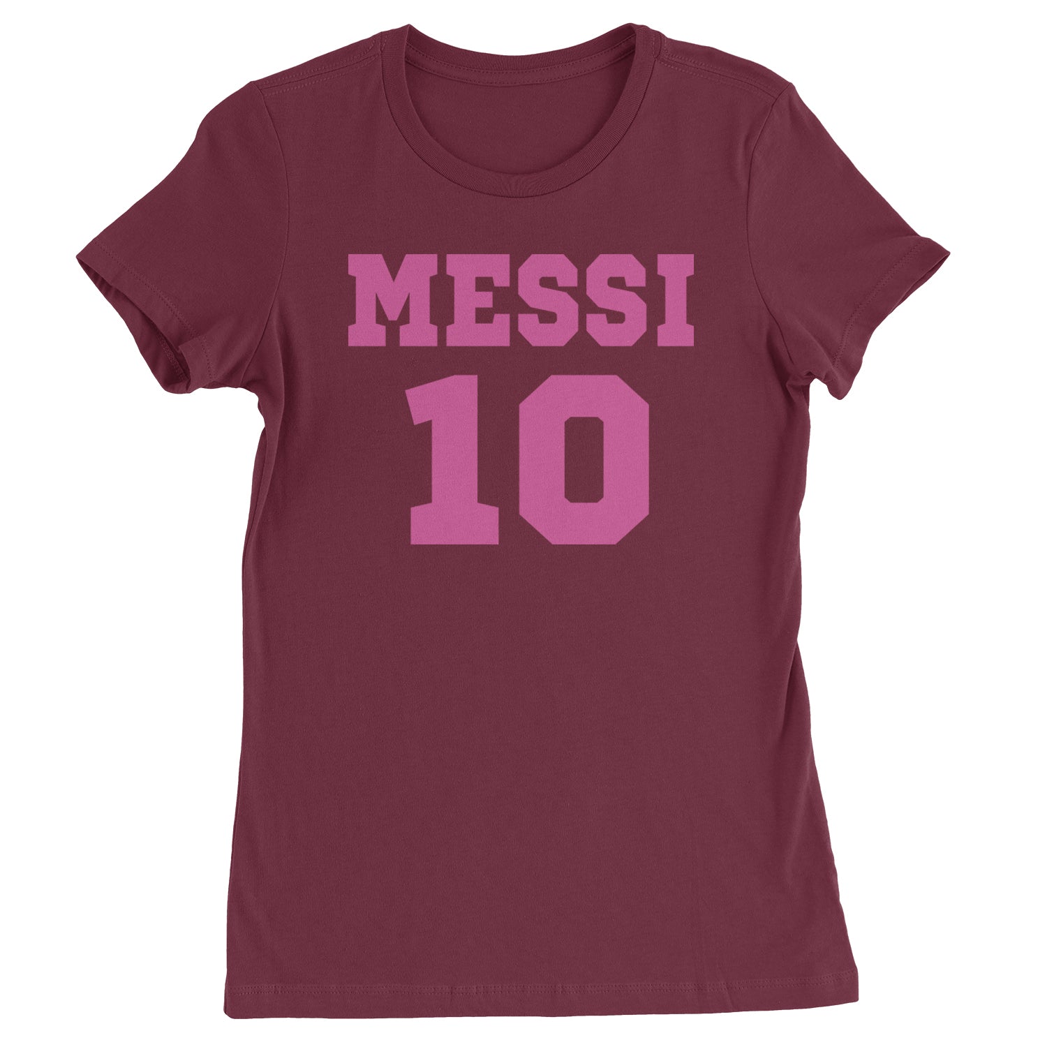 Messi World Soccer Futbol Messiami Womens T-shirt Maroon