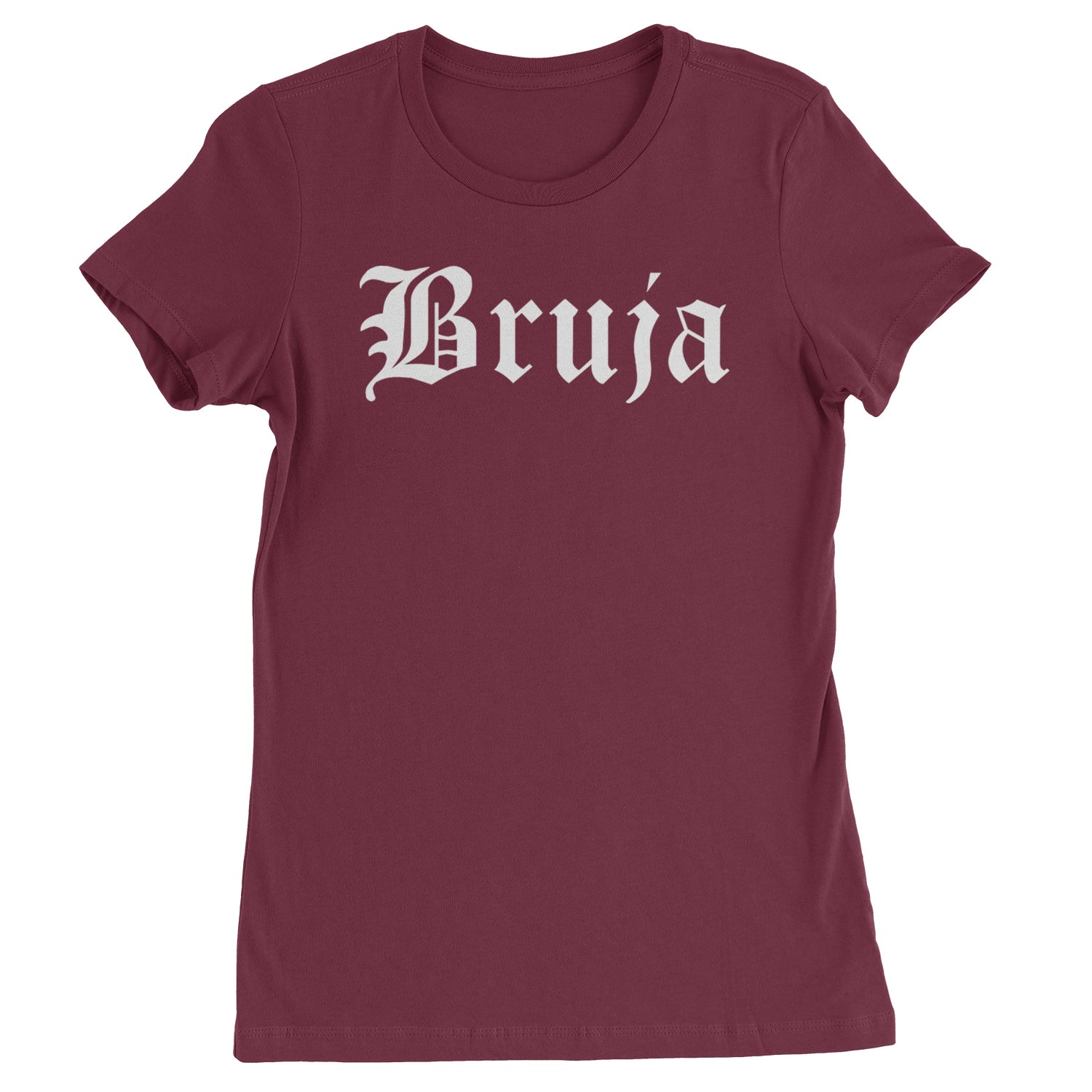 Bruja Gothic Spanish Witch Womens T-shirt Maroon