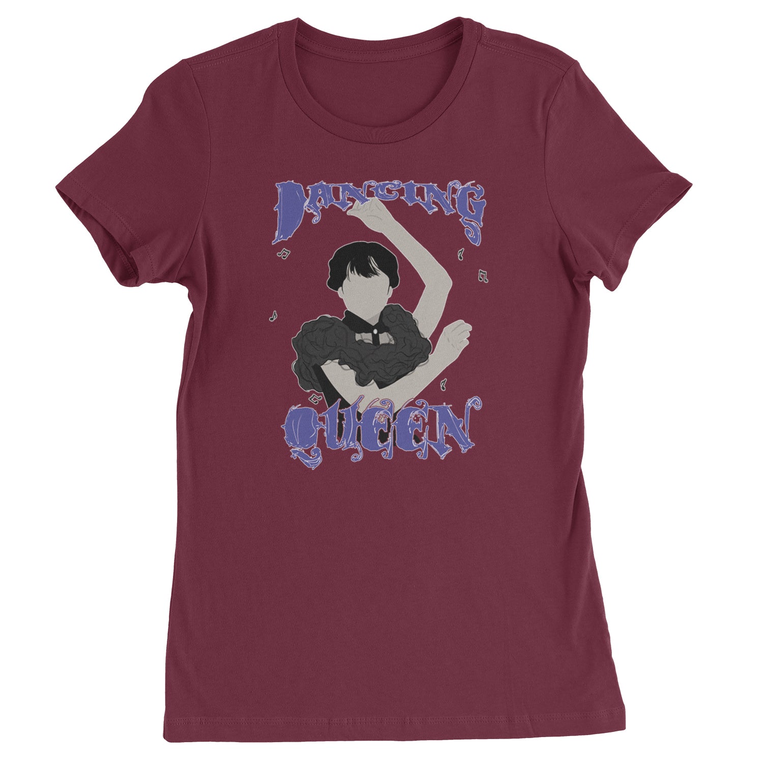 Wednesday Dancing Queen Womens T-shirt Maroon