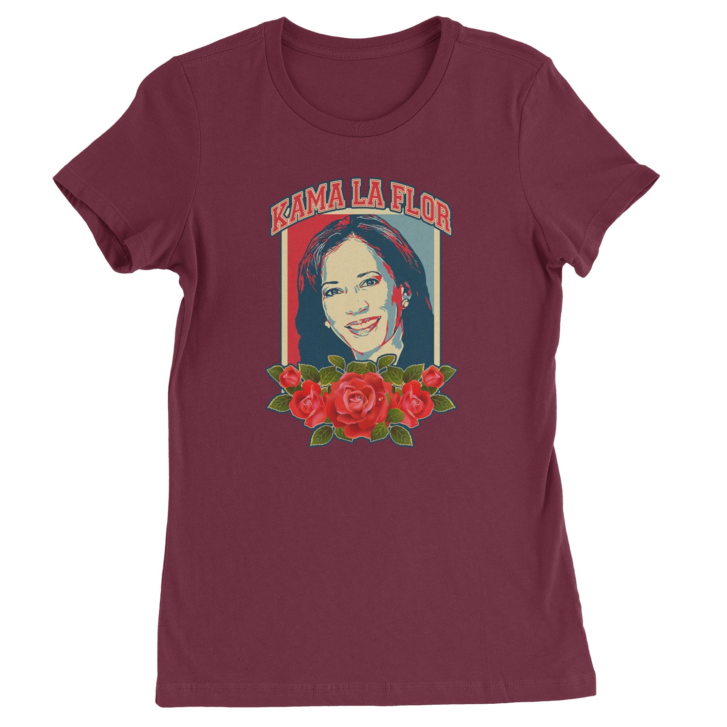 Kama La Flor Kamala Como La Flor Womens T-shirt Maroon