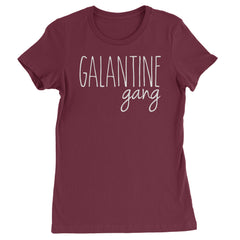 Galentine Gang Valentine's Shirt graphic on Women's Heavyweight Cotton T-Shirt in Maroon