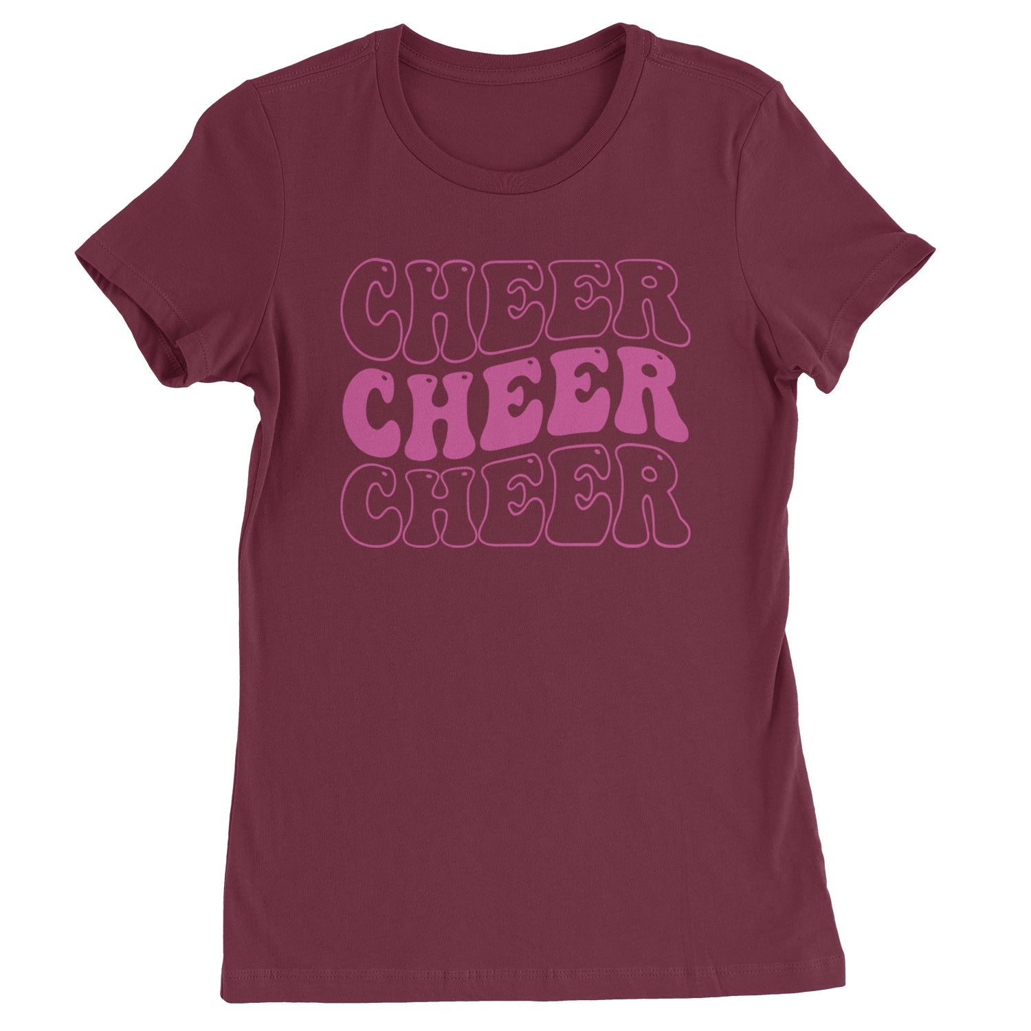 Cheer Cheer Cheer Womens T-shirt Maroon