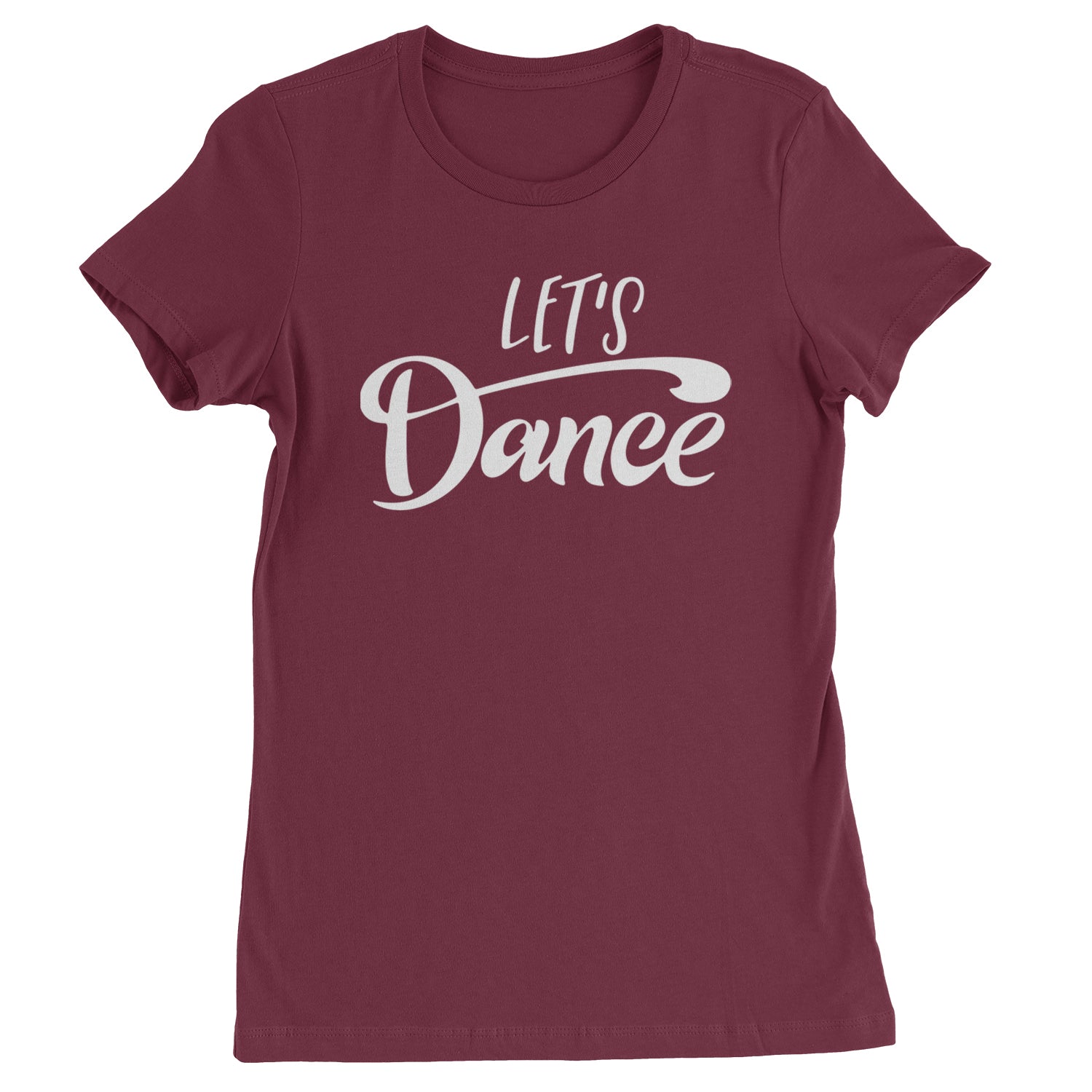 Let's Dance Womens T-shirt Maroon