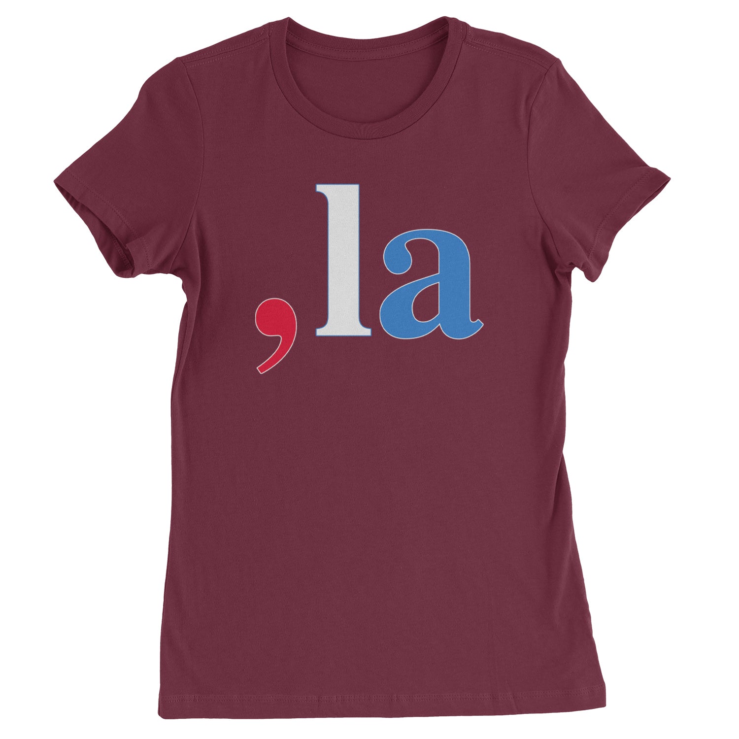 Comma-La - Support Kamala Harris For President 2024 Womens T-shirt Maroon