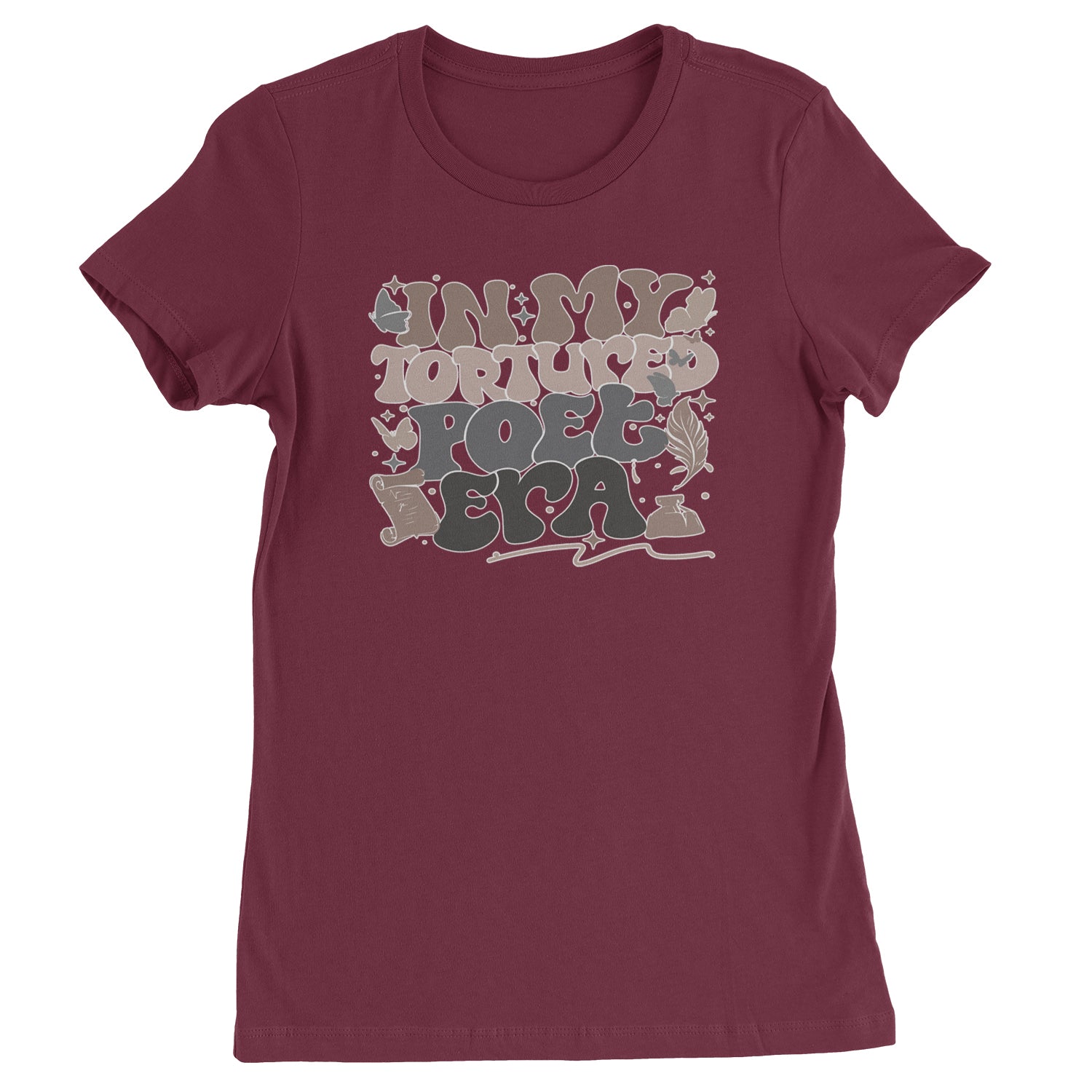 In My Tortured Poet Era TTPD Music Womens T-shirt Maroon