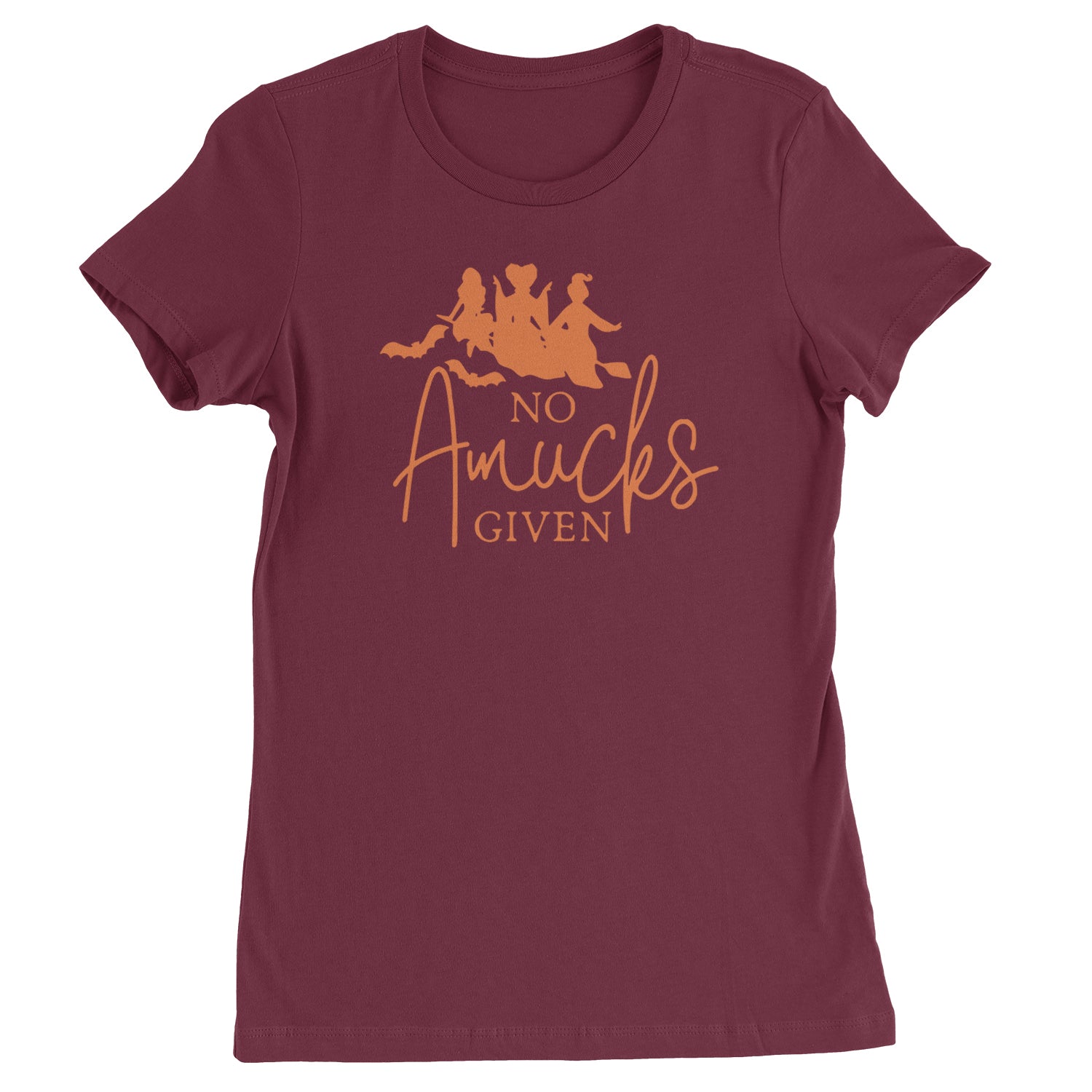 No Amucks Given Hocus Pocus Womens T-shirt Maroon