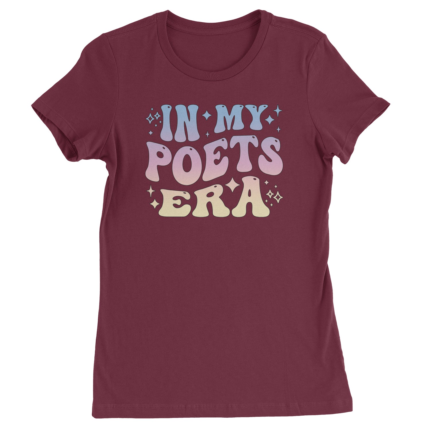 In My Poet Era Tie Dye TTPD Music Womens T-shirt Maroon