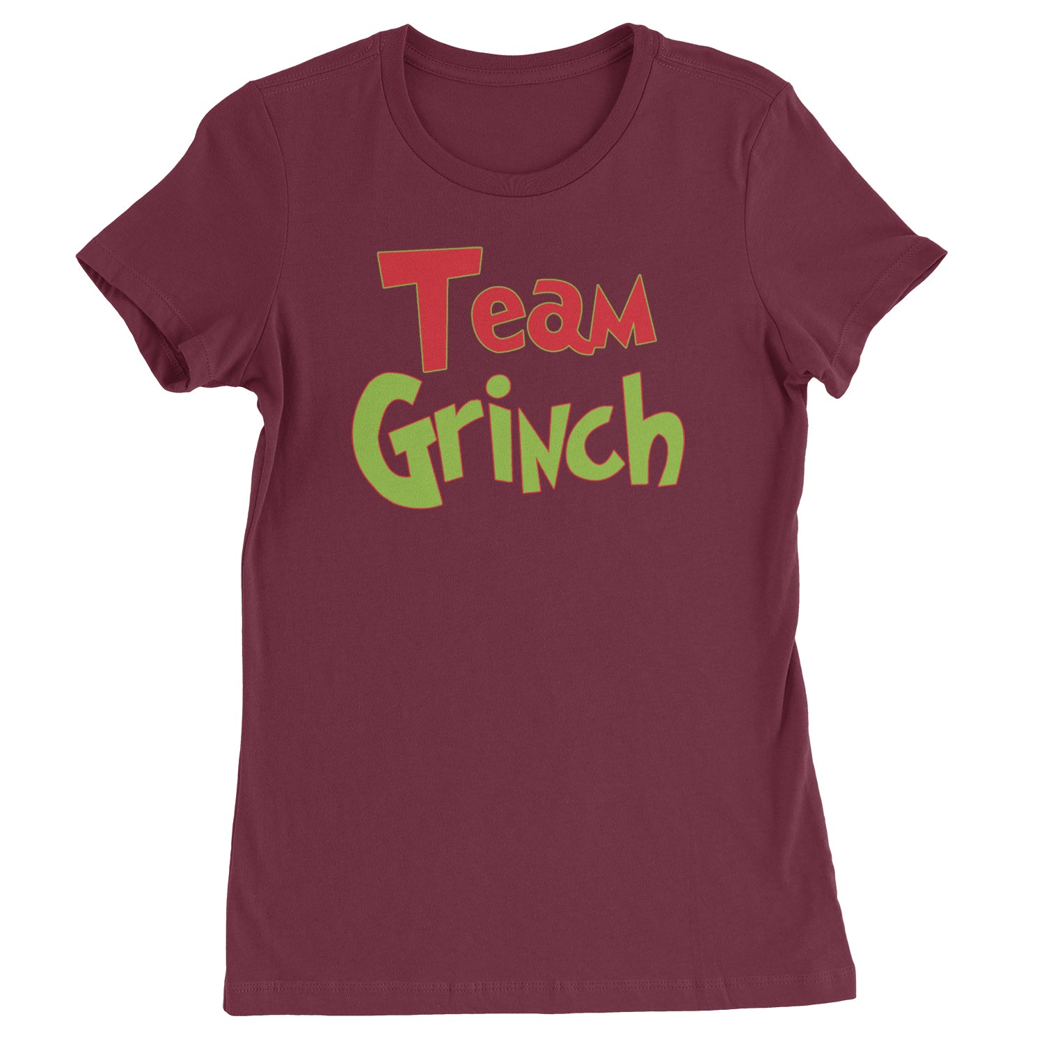 Team Gr-nch Jolly Grinchmas Merry Christmas  Womens T-shirt Maroon