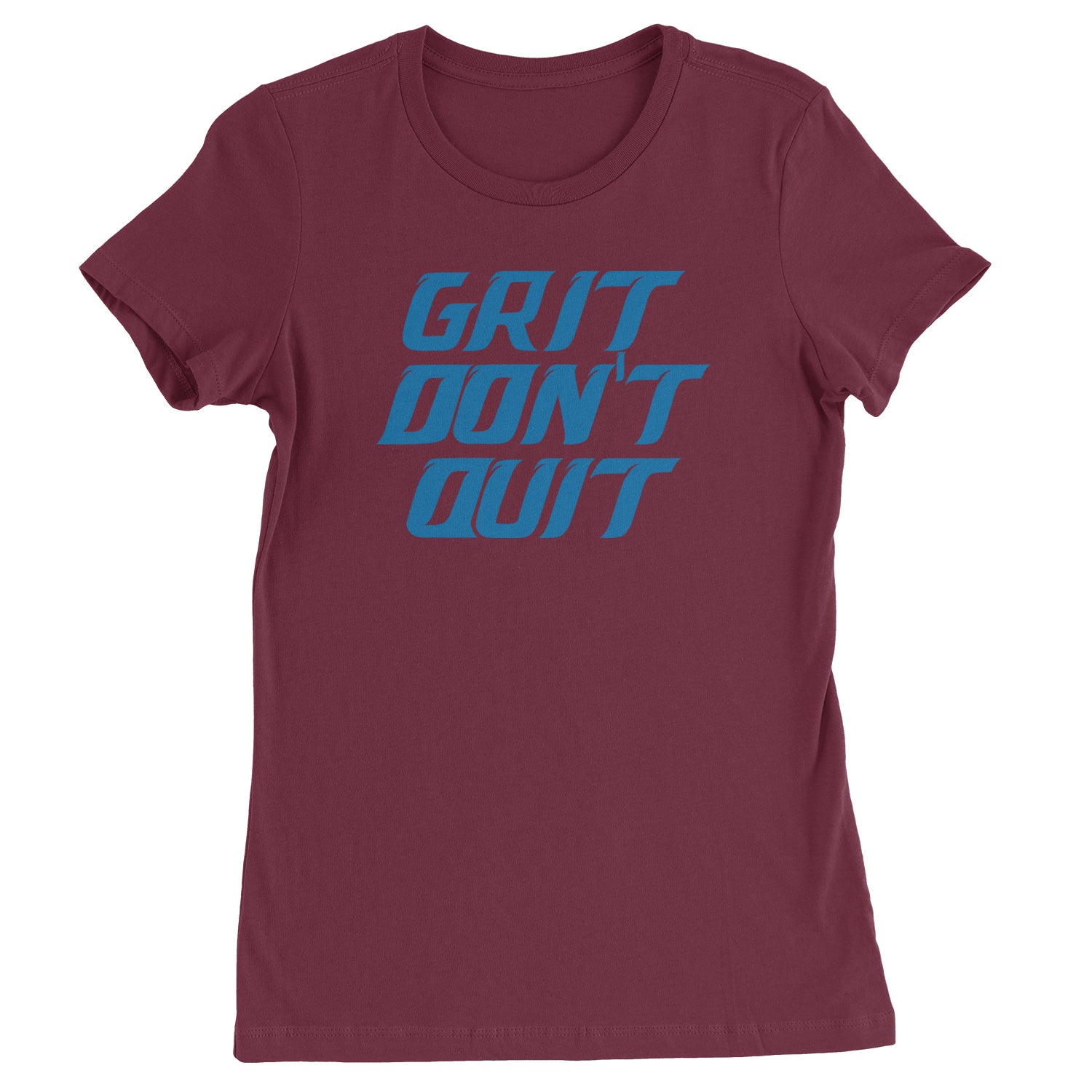 Grit Don't Quit Detroit Grit Womens T-shirt Maroon