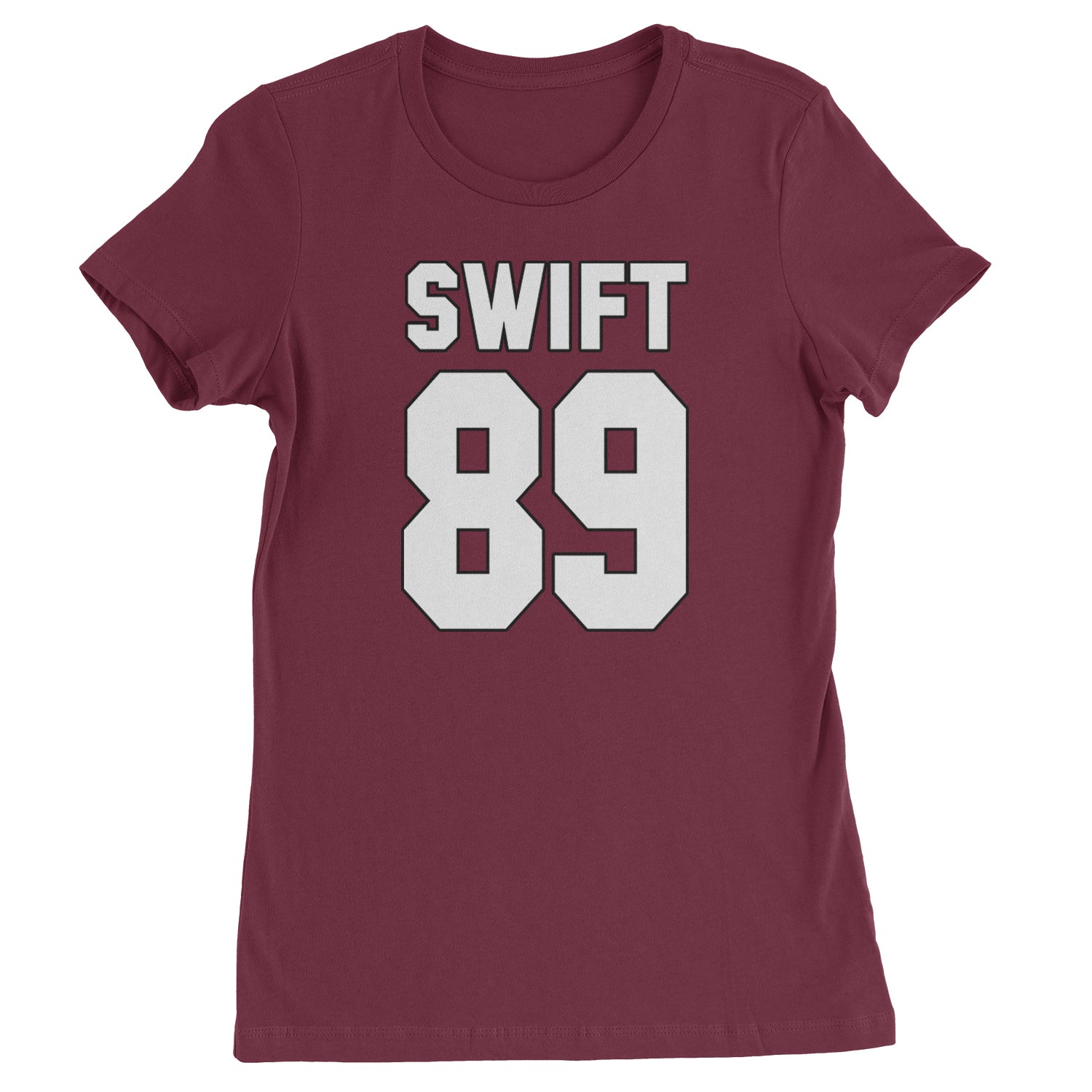 Swift 89 Birth Year Music Fan Era Poets Department Lover Womens T-shirt Maroon