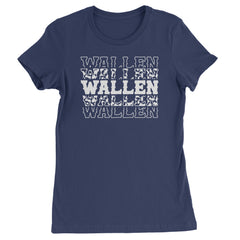 Wallen Country Music Western Womens T-shirt Navy Blue