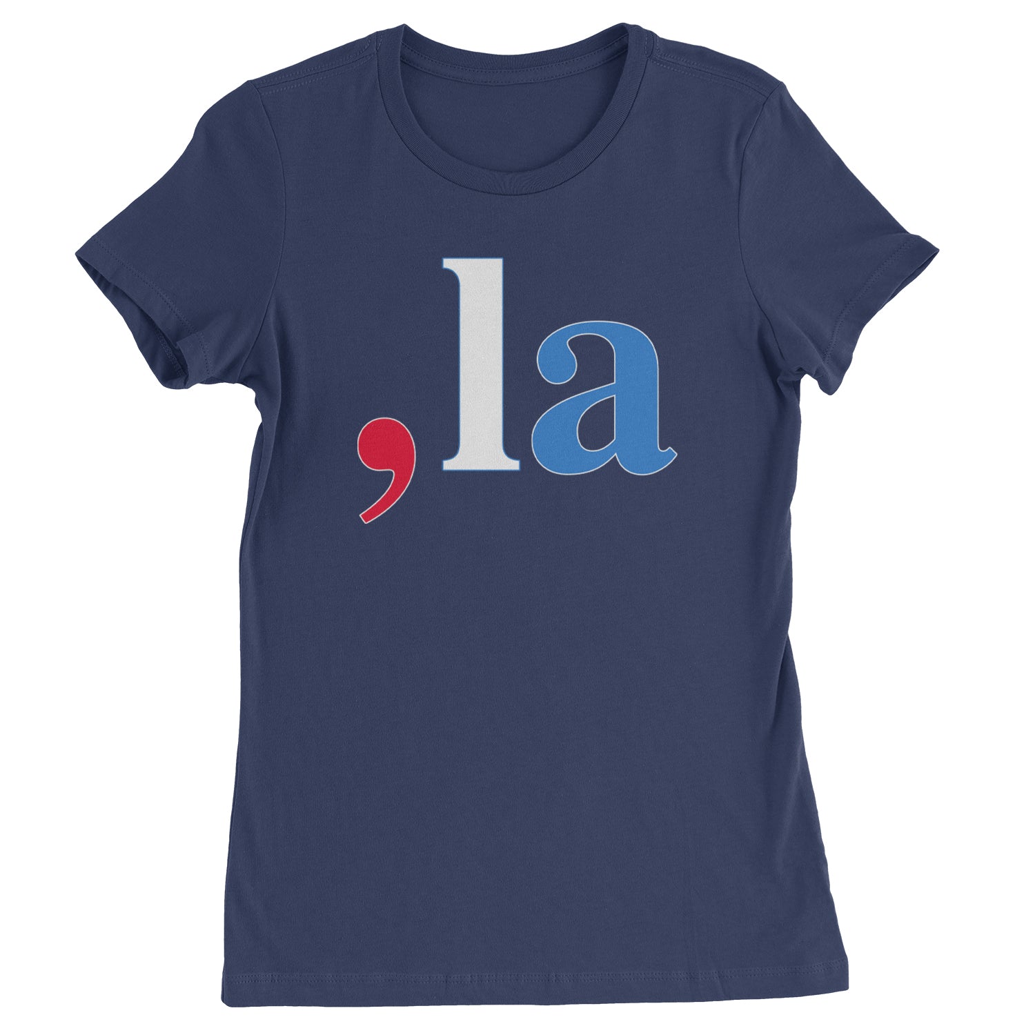 Comma-La - Support Kamala Harris For President 2024 Womens T-shirt Navy Blue