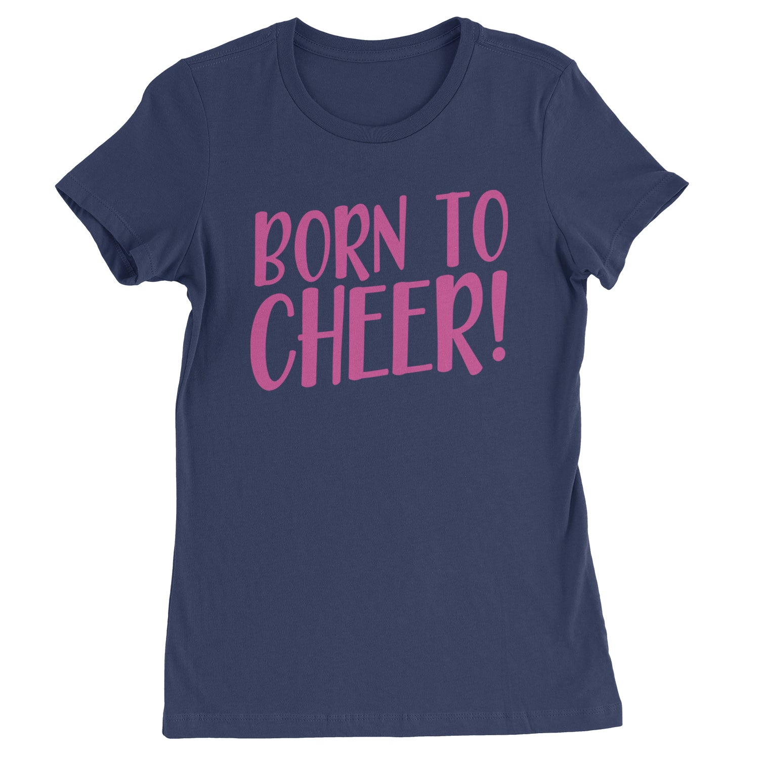 Born To Cheer Womens T-shirt Navy Blue