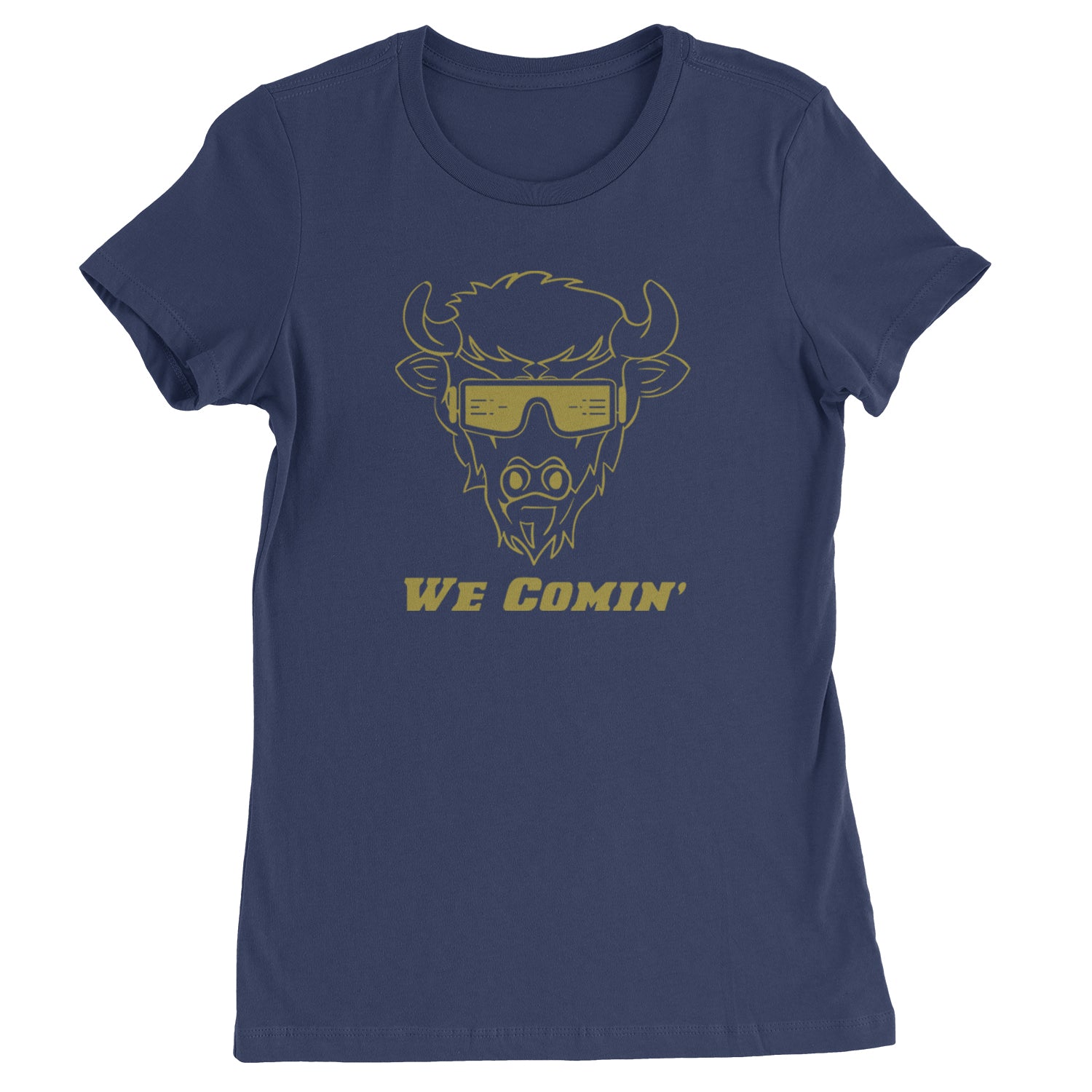 We Coming Coach Prime Colorado Womens T-shirt Navy Blue