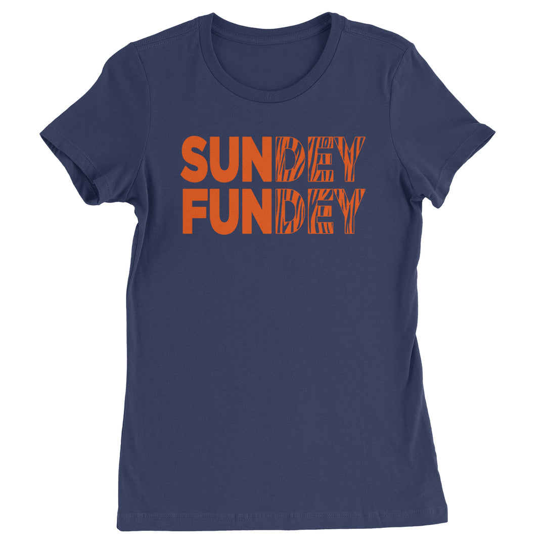 SunDEY FunDEY Sunday FundayWomens T-shirt Navy Blue