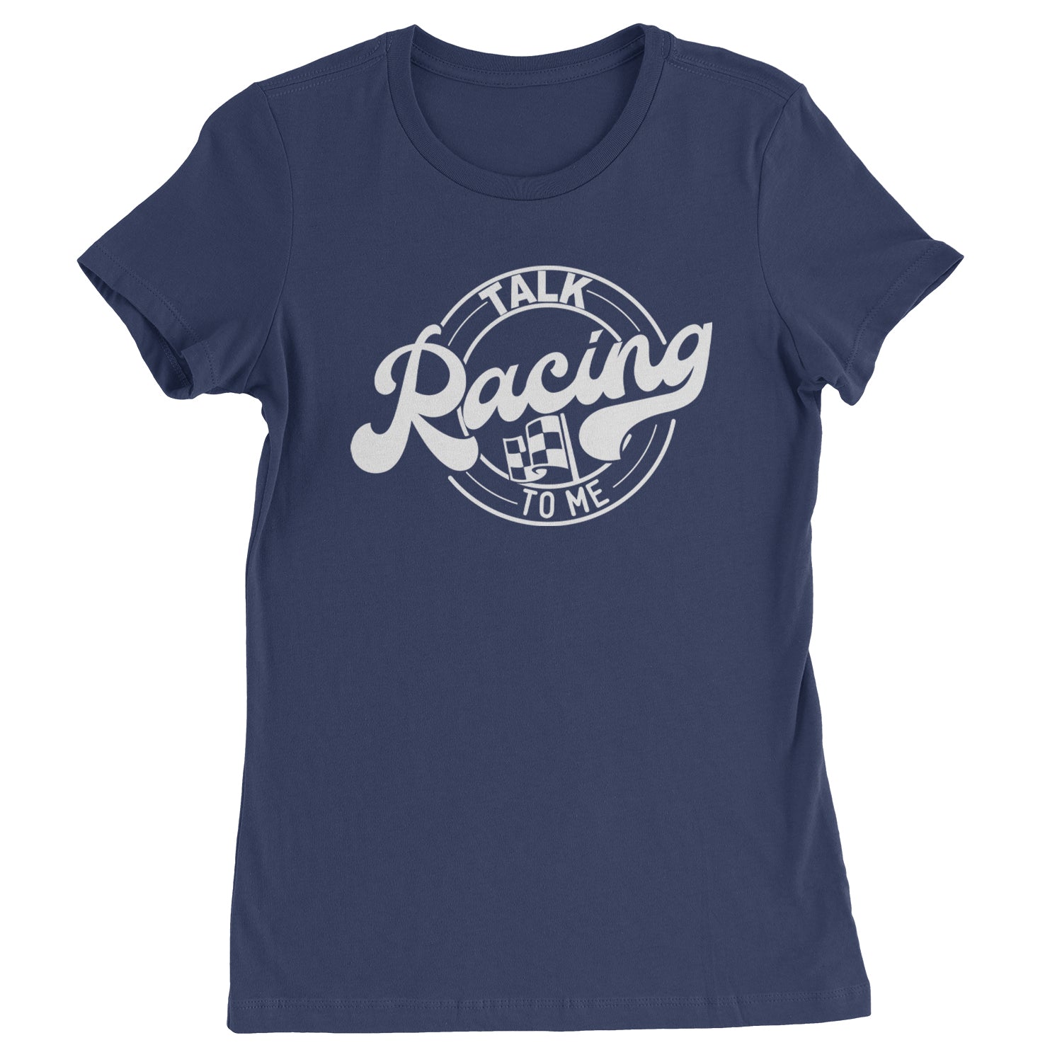 Talk Racing To Me Womens T-shirt Navy Blue