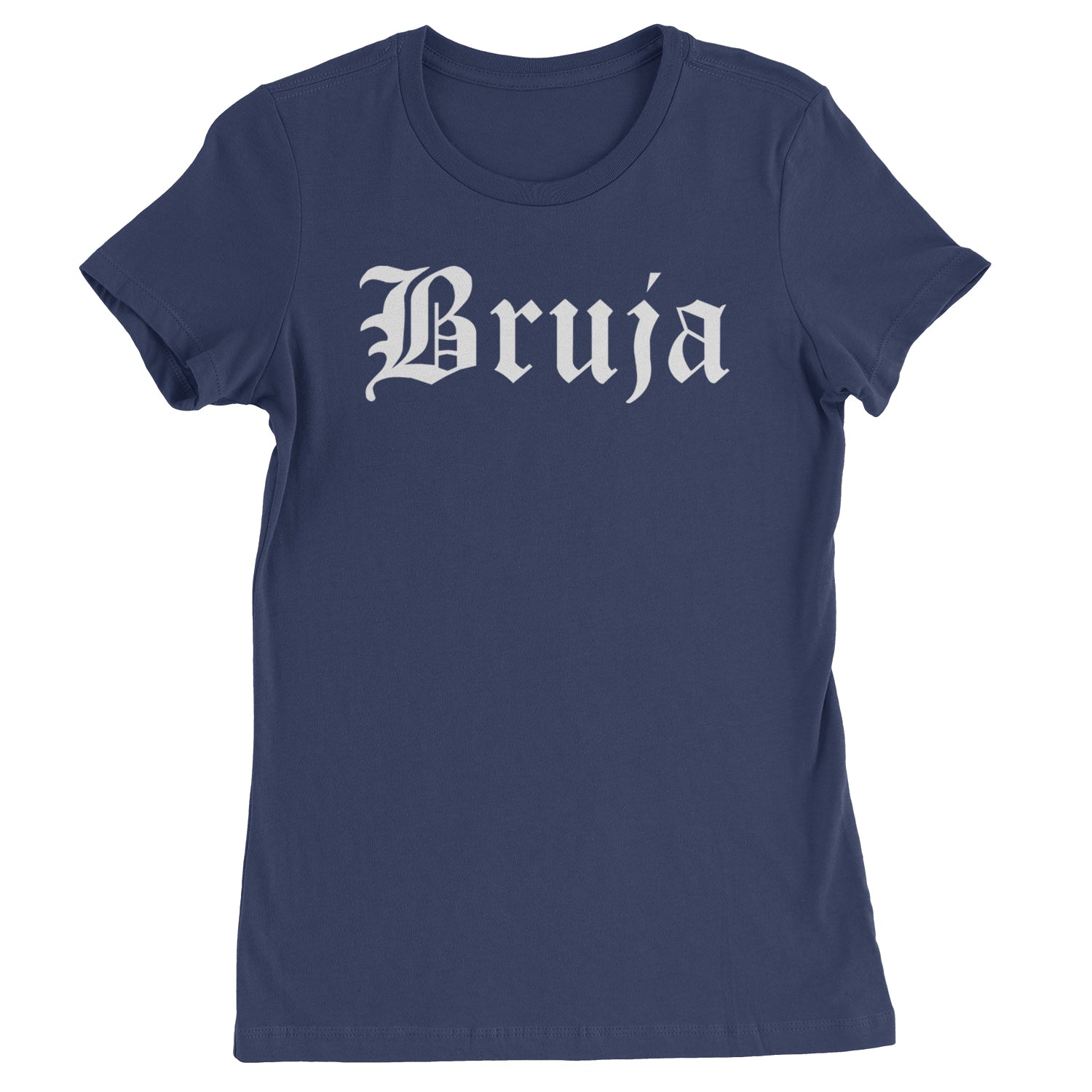 Bruja Gothic Spanish Witch Womens T-shirt Navy Blue