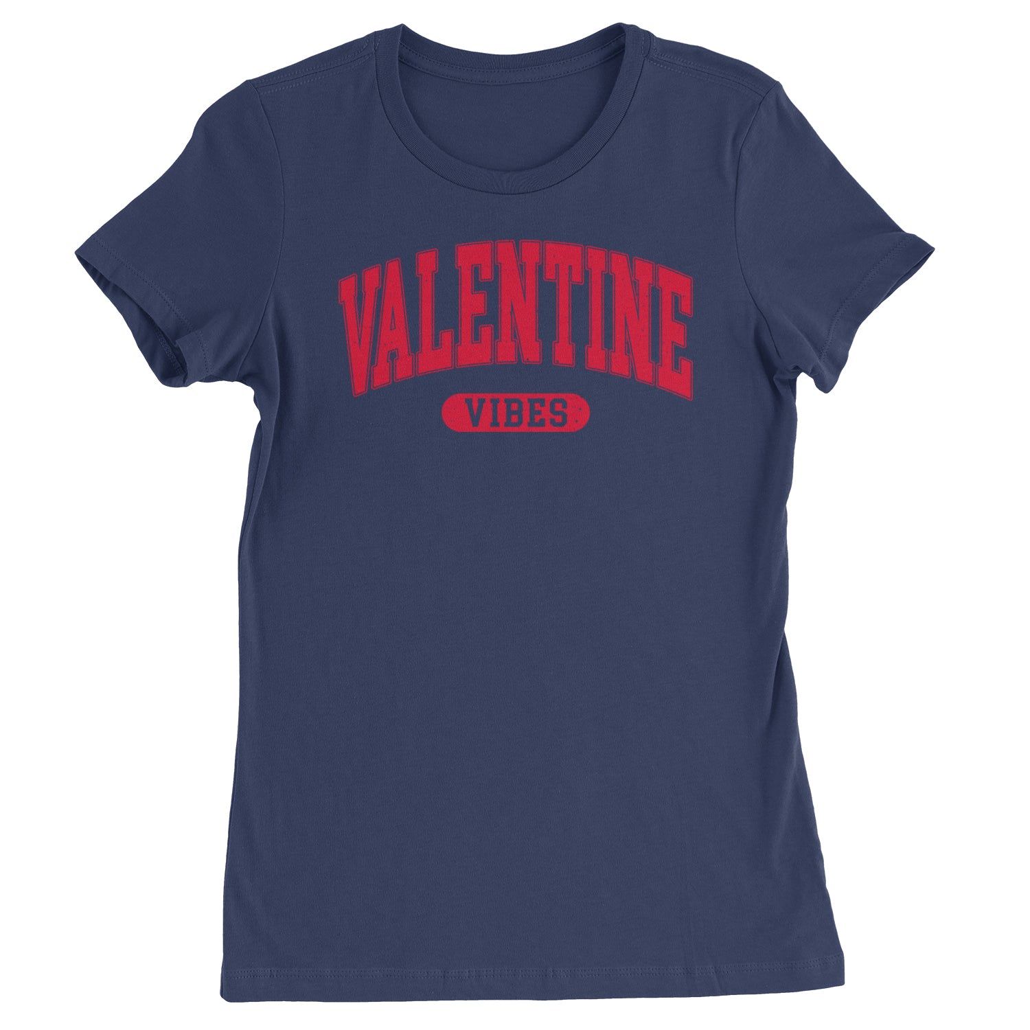 Valentines Vibes  Womens T-shirt Navy Blue