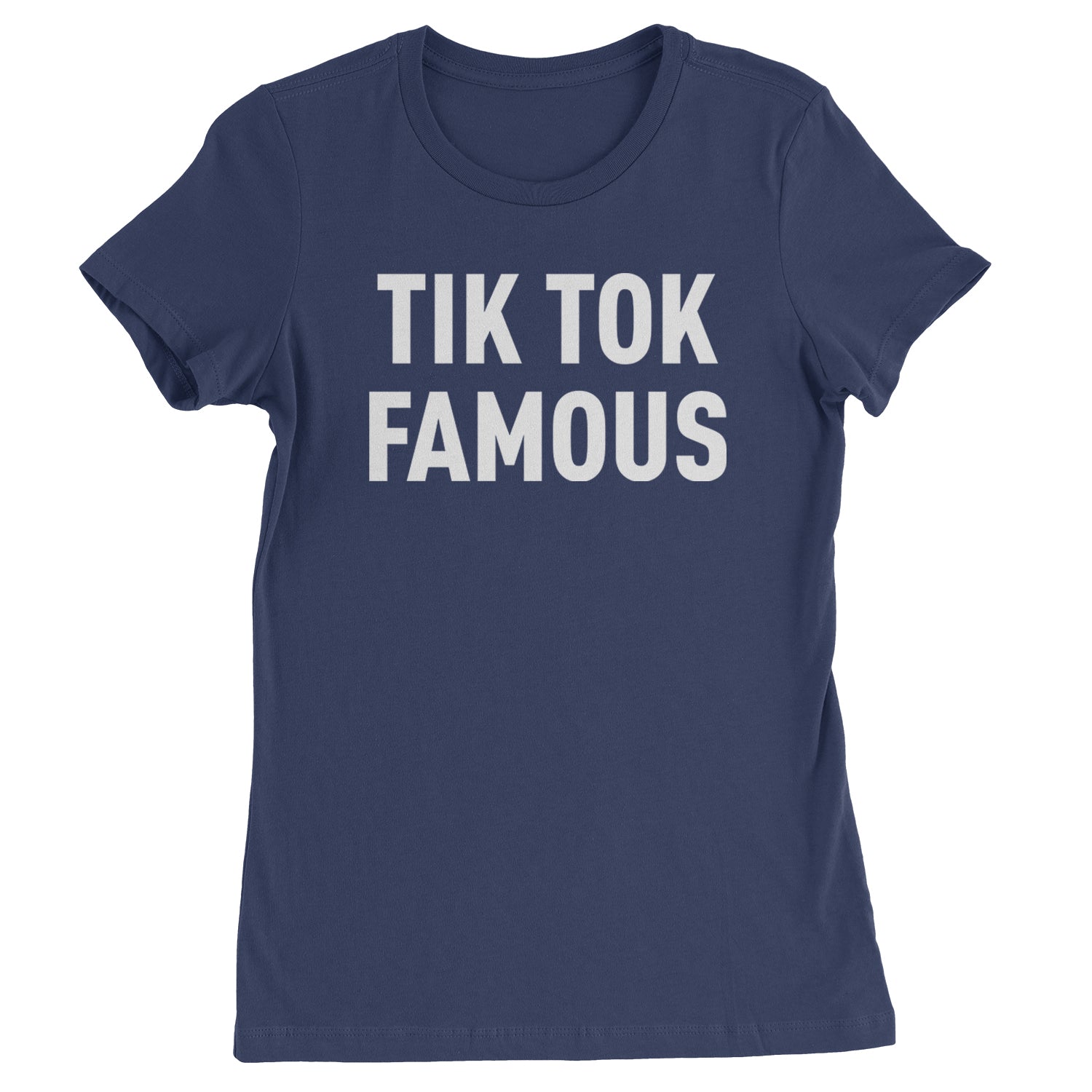 TikTok Famous Influencer Promoter Womens T-shirt Navy Blue