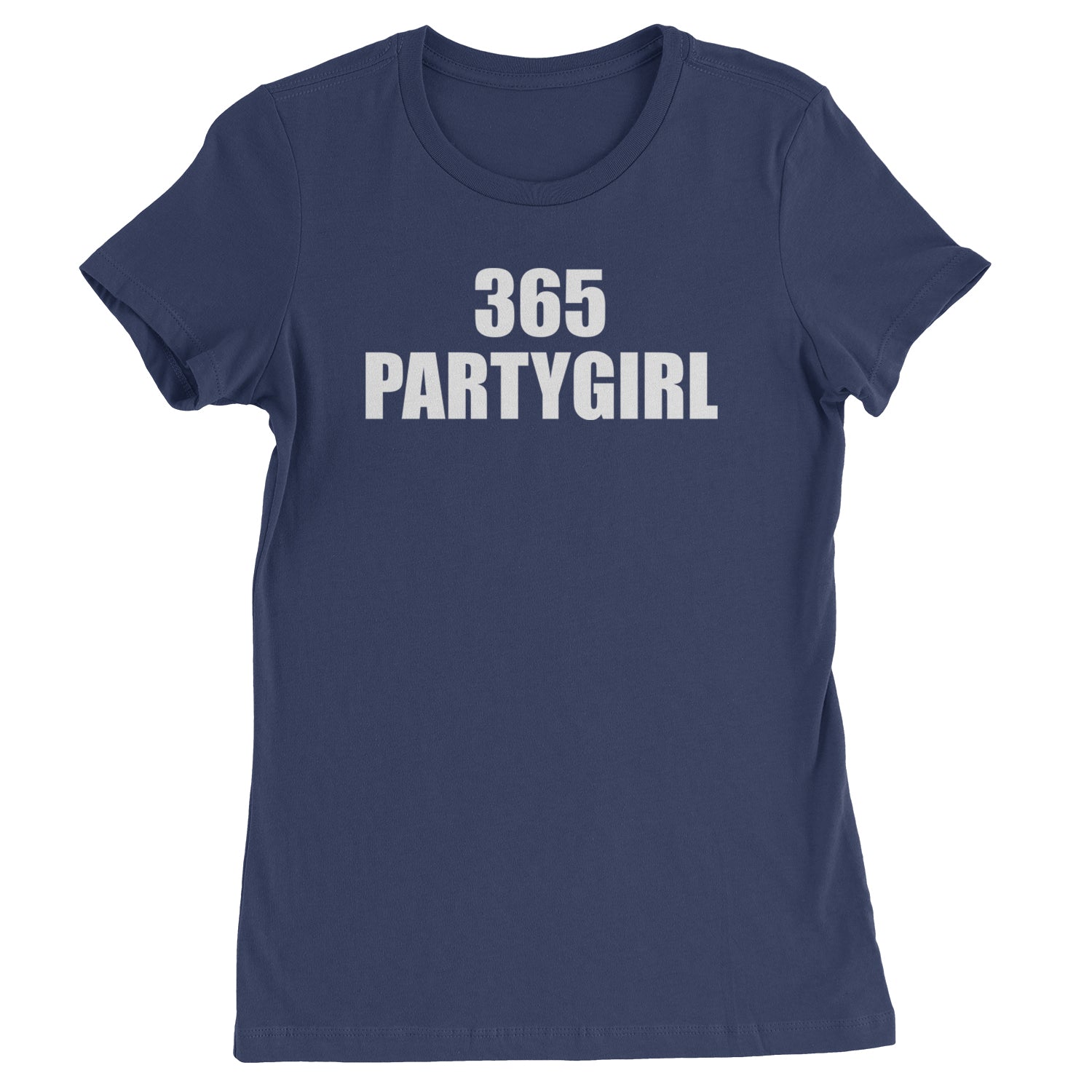 365 Party Girl Brat Girl Summer Womens T-shirt Navy Blue