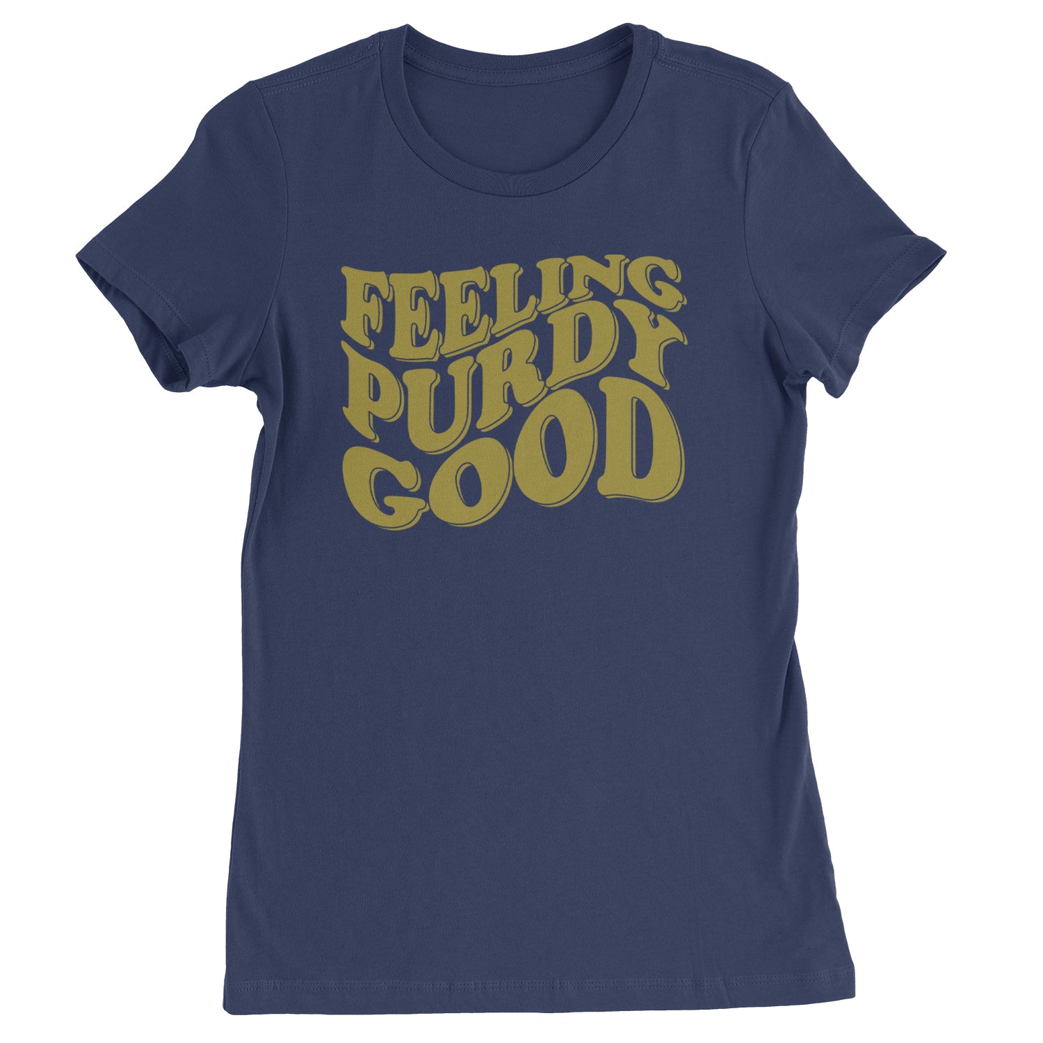 Feeling Purdy Good San Francisco Womens T-shirt Navy Blue