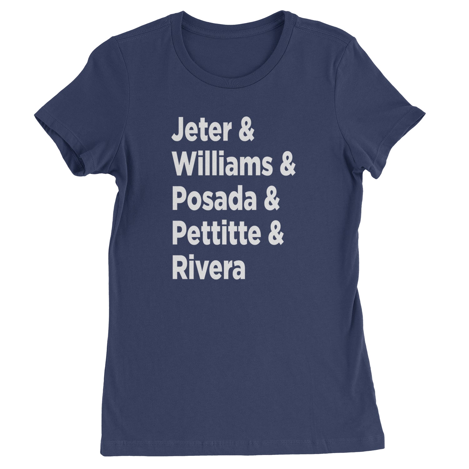 Jeter & Williams & Posada & Pettitte & Rivera Womens T-shirt Navy Blue