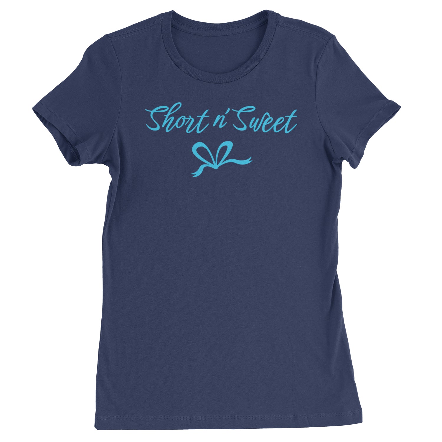 Bow Short N' Sweet Music  Womens T-shirt Navy Blue