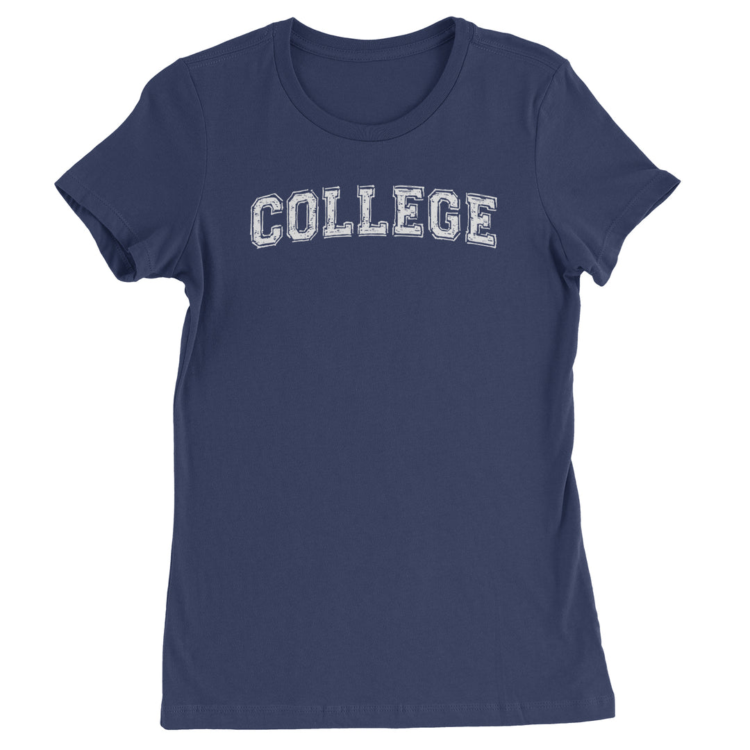 College Belushi Frat House Party Bluto Tribute Animal Womens T-shirt Navy Blue