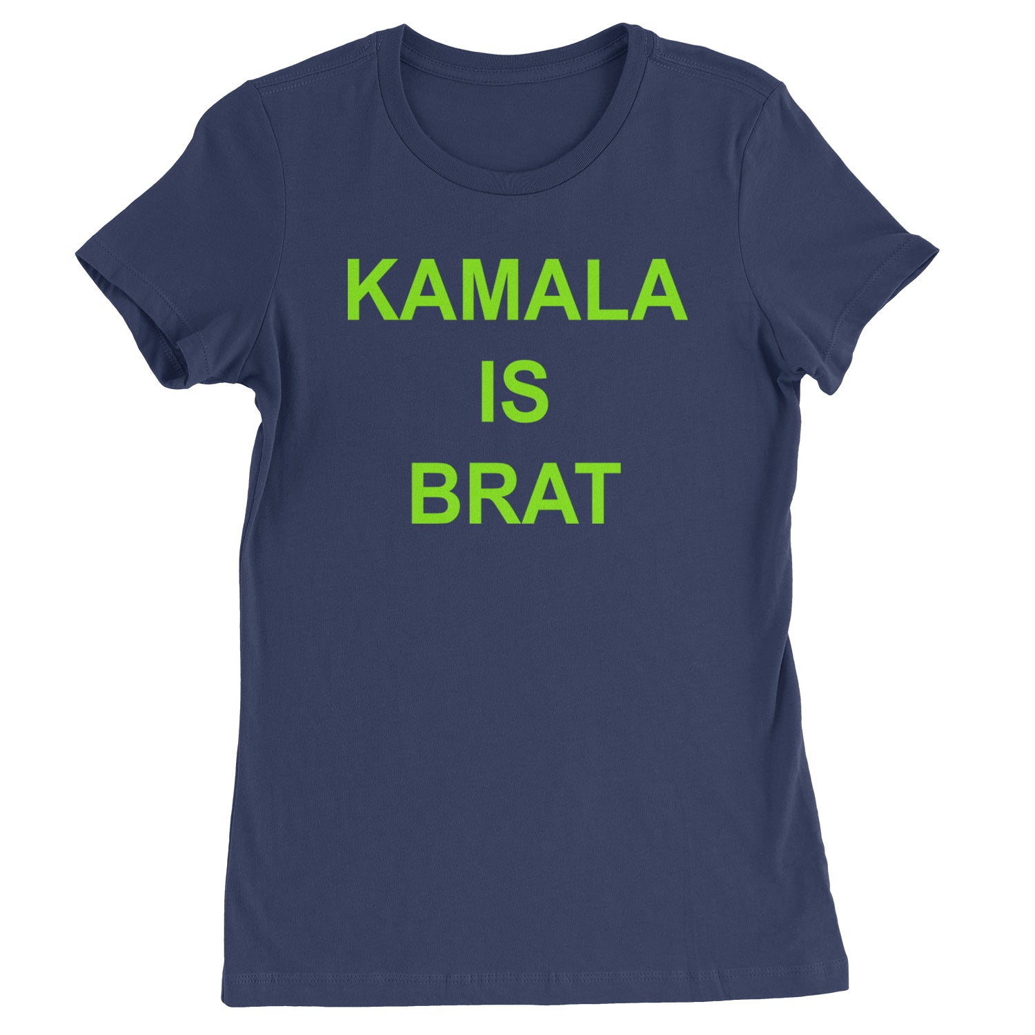 Kamala Is Brat - President Harris 2024 Womens T-shirt Navy Blue