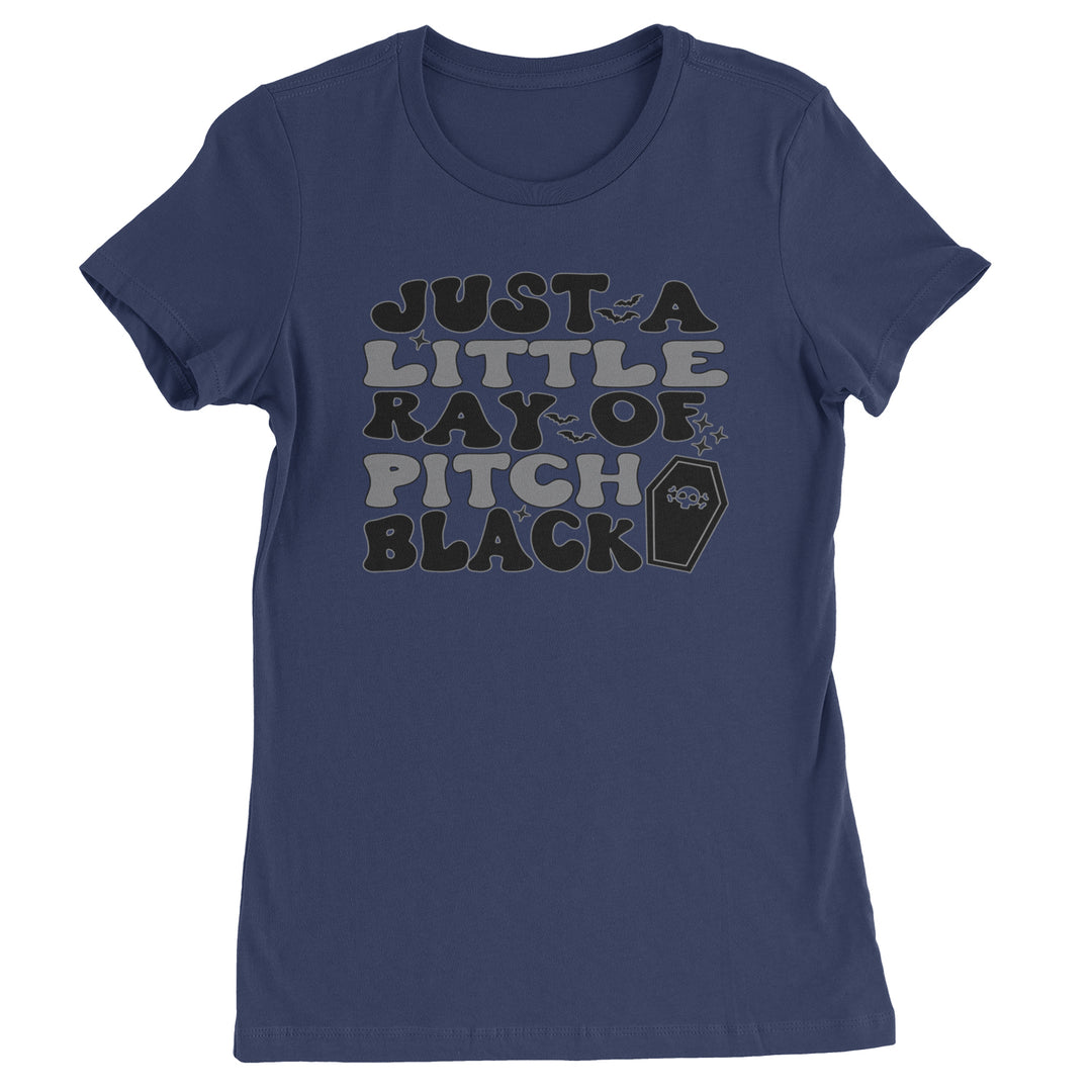 Just A Little Ray of Pitch Black graphic on Women's Heavyweight Cotton T-Shirt alternate view 6