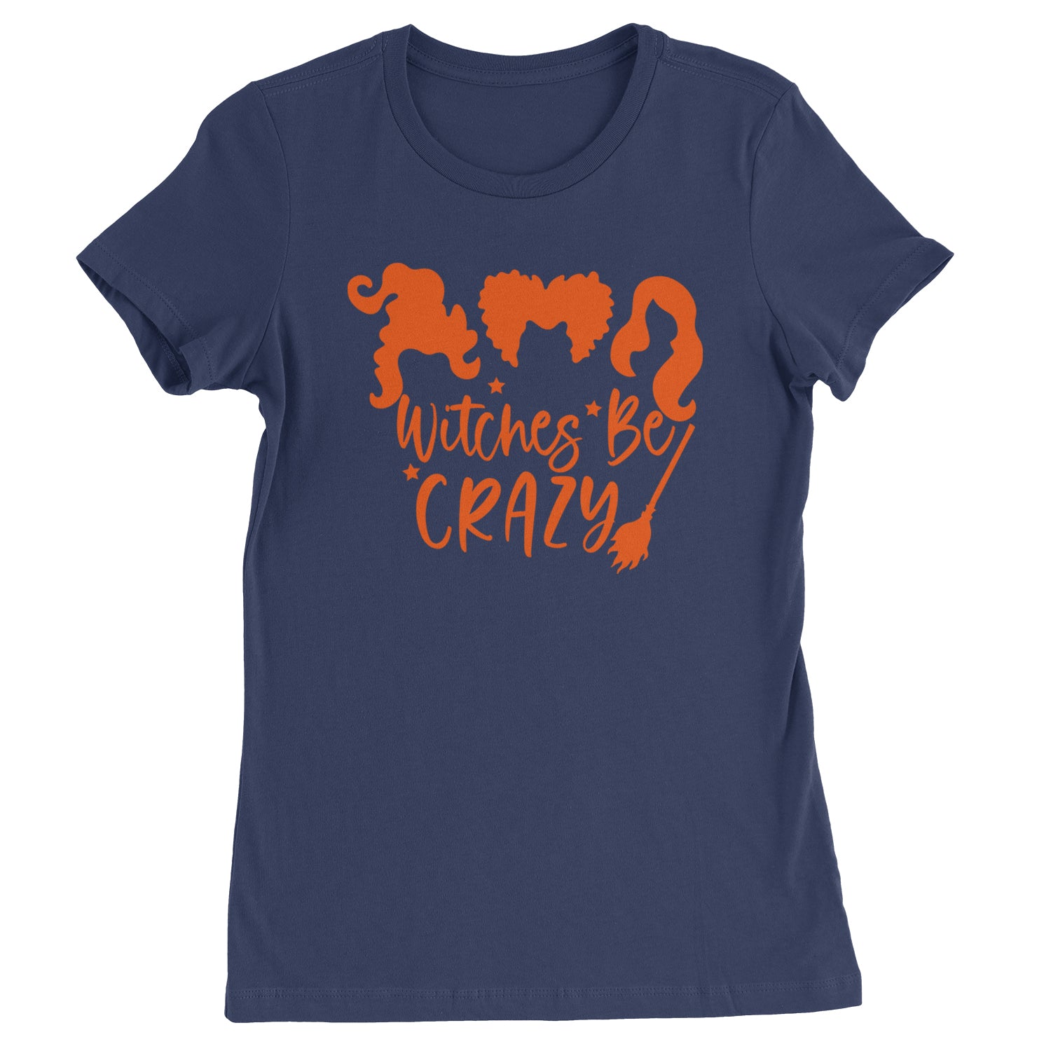 Witches Be Crazy Hocus Pocus Womens T-shirt Navy Blue