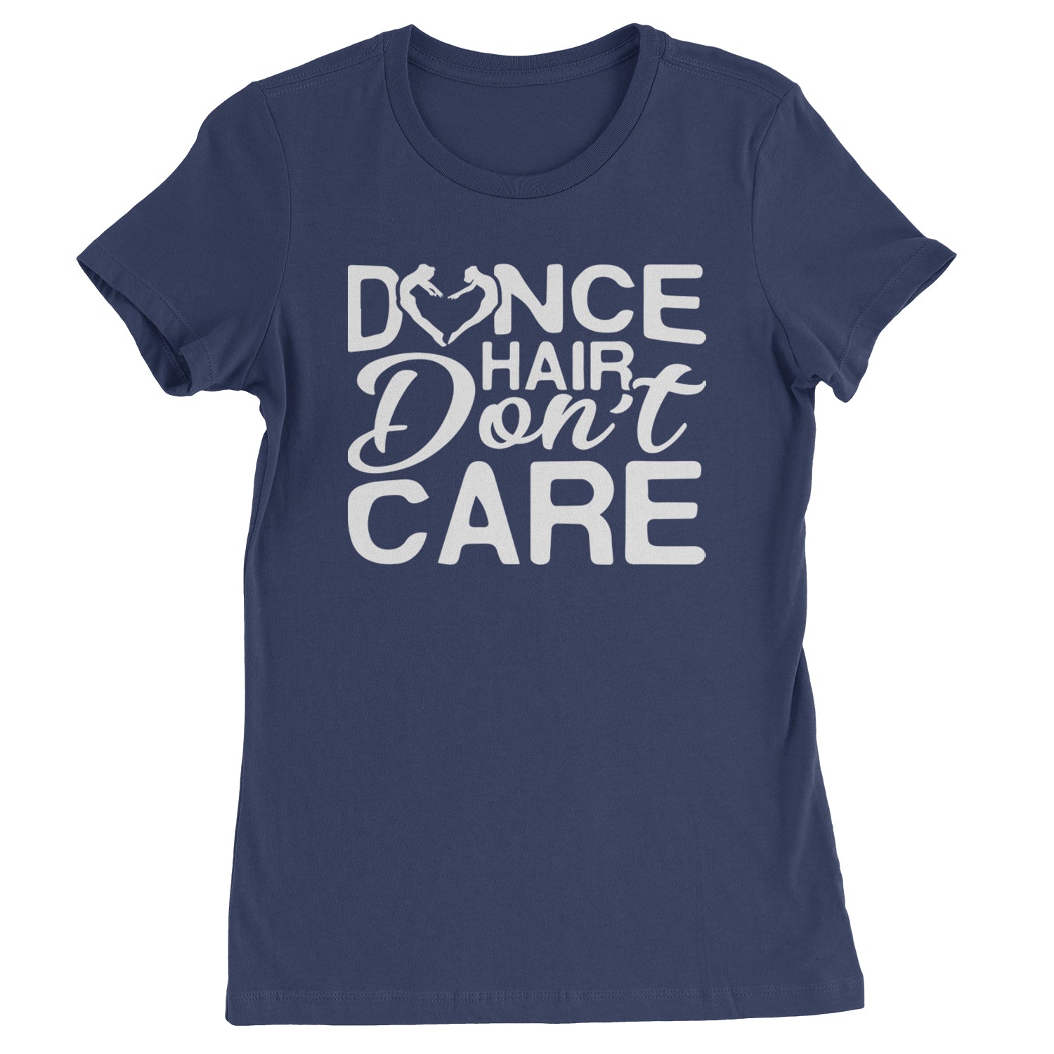 Dance Hair Don't Care Womens T-shirt Navy Blue