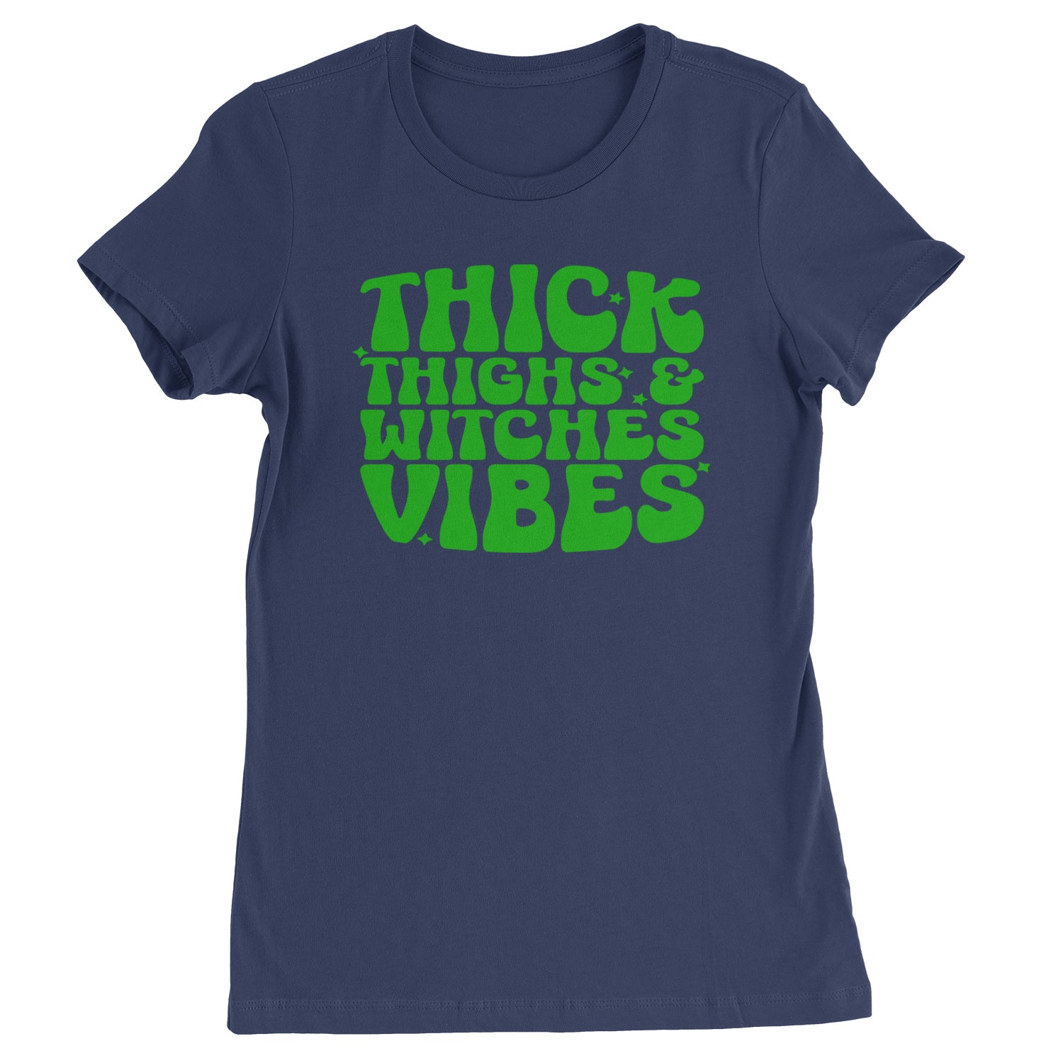 Thick Thighs And Witches Vibes Womens T-shirt Navy Blue