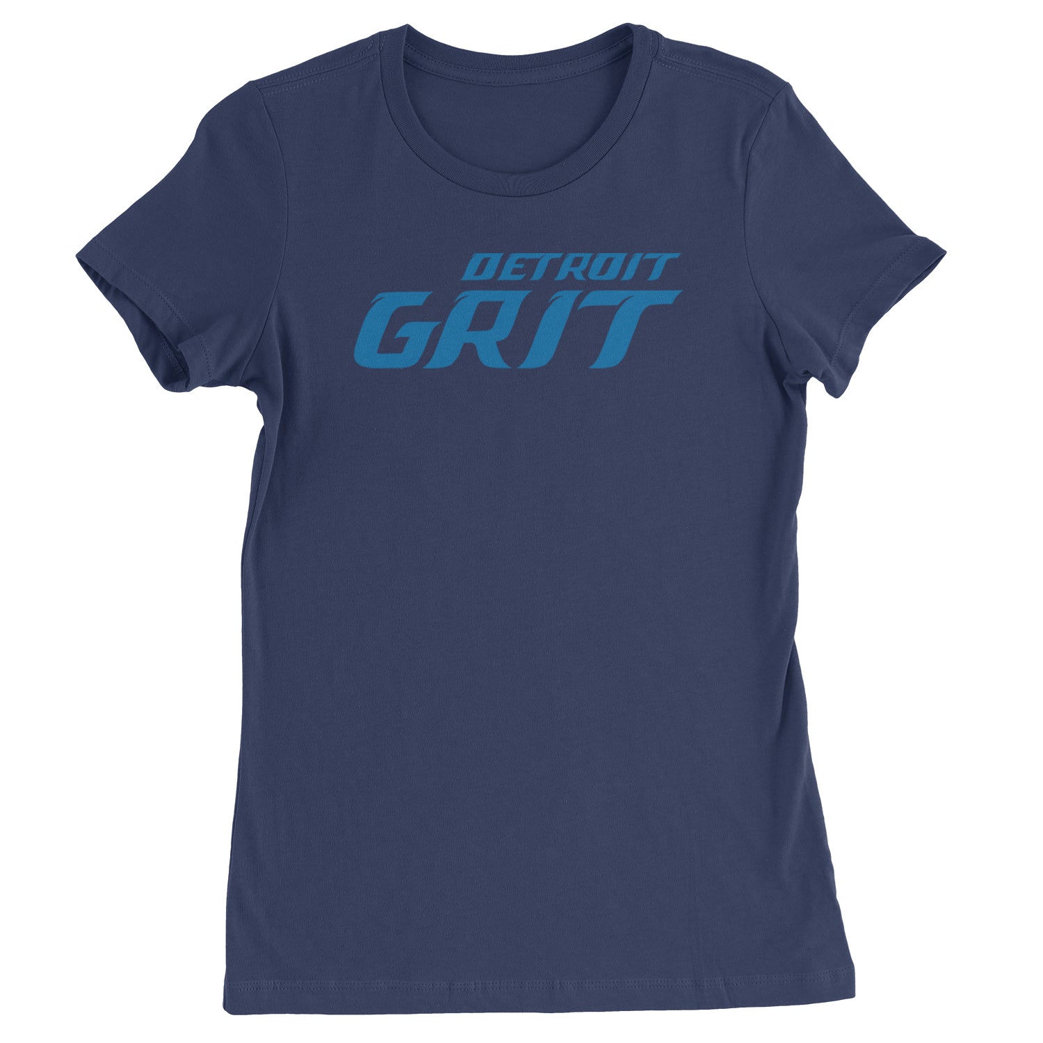 Grit Detroit Football Hard Knocks Womens T-shirt Navy Blue